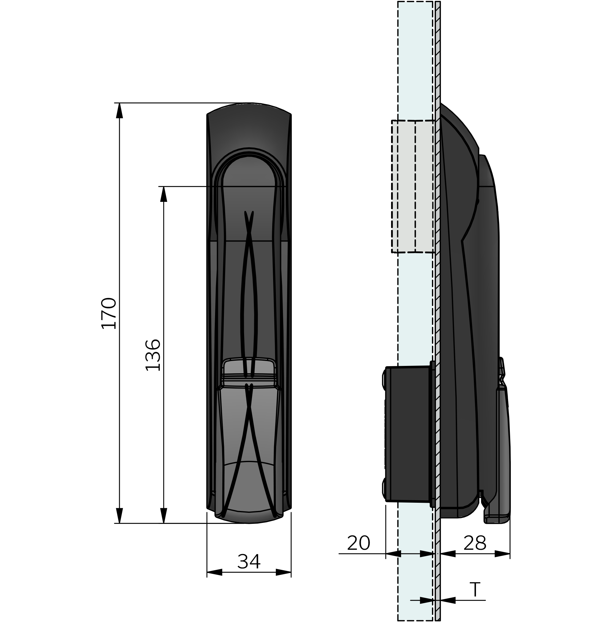 Vision Swing Handle Standard for 40 mm profile cylinder Vision Swing Handle Standard for 40 mm profile cylinder