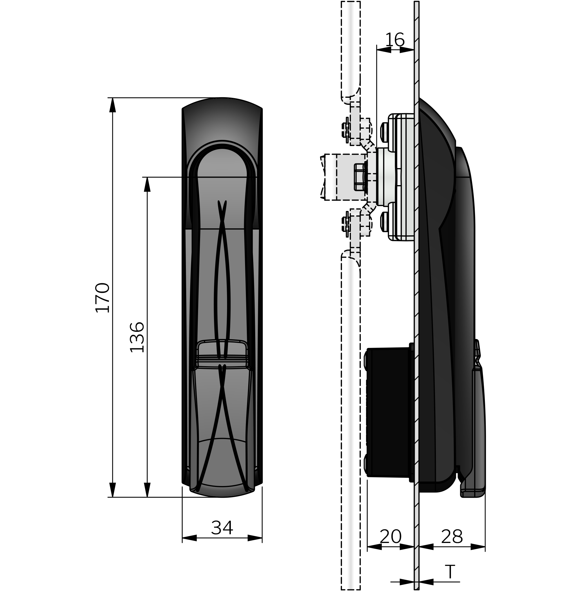 Vision Swing Handle Standard for 40 mm profile cylinder Vision Swing Handle Standard for 40 mm profile cylinder
