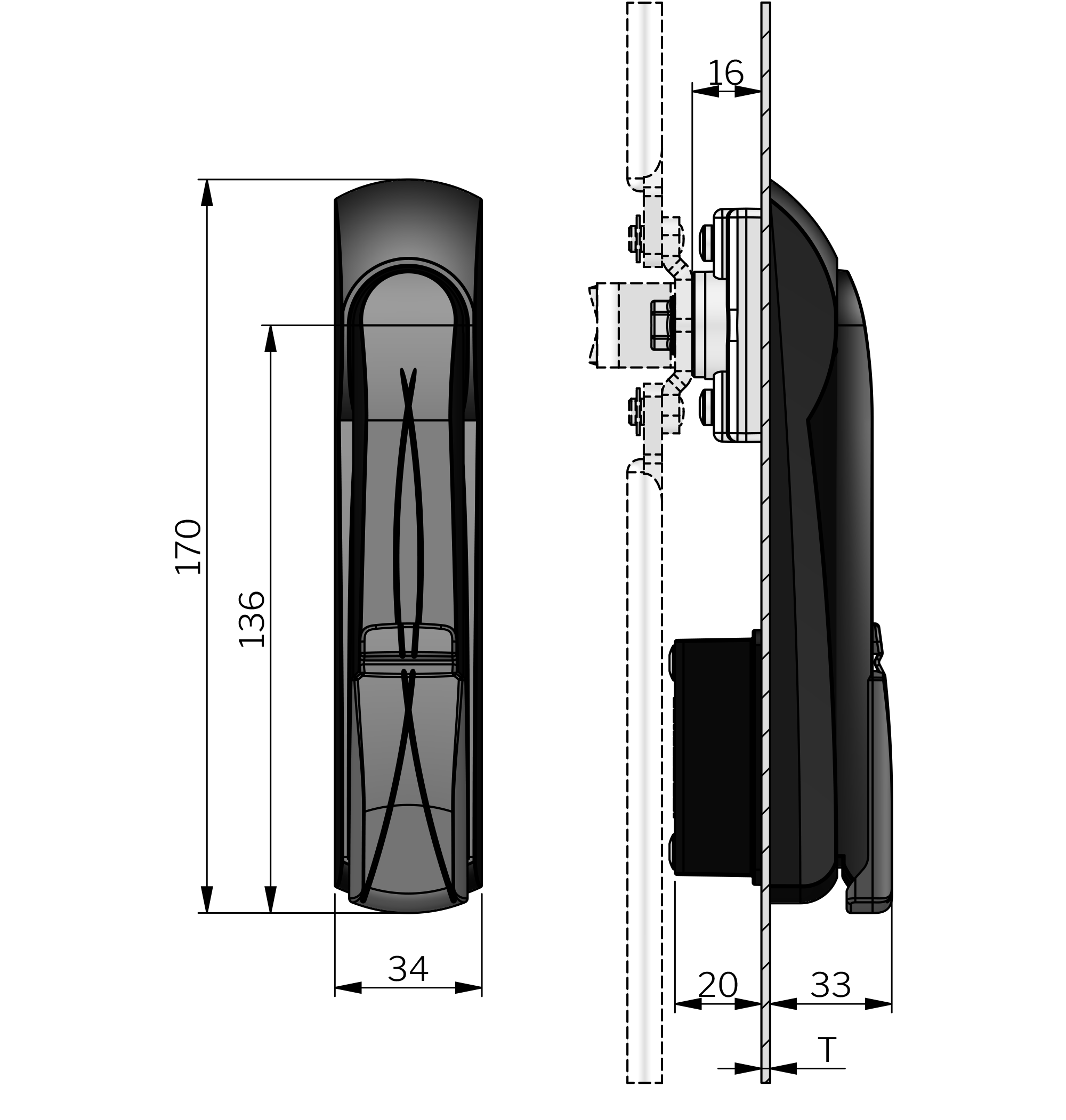 Vision Swing Handle Standard for 45 mm profile cylinder Vision Swing Handle Standard for 45 mm profile cylinder