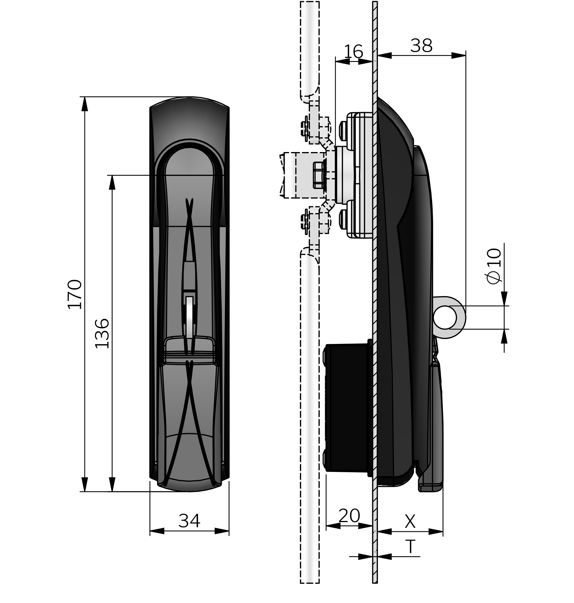Vision Swing Handle Standard for Bestlock cylinder Vision Swing Handle Standard for Bestlock cylinder