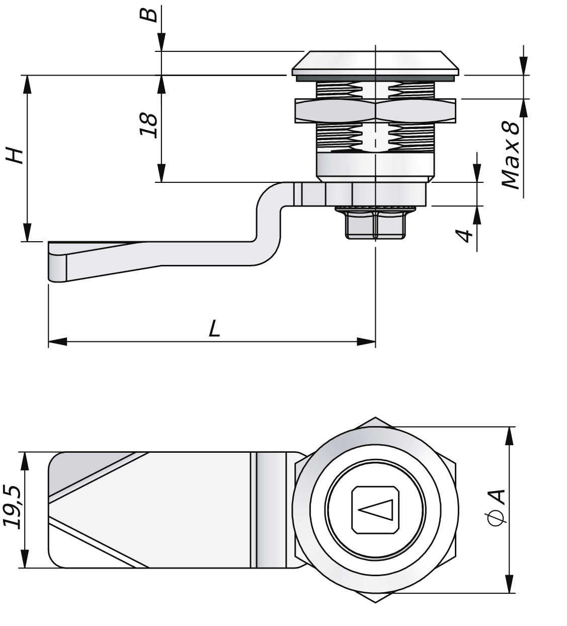 Quarter-Turn Vibration Resistant 18 mm Quarter-Turn Vibration Resistant 18 mm
