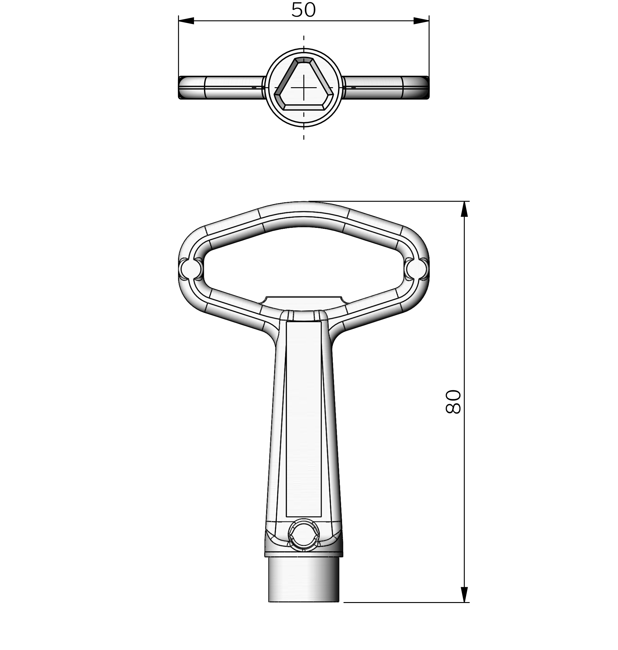 Llave Triangular 8mm