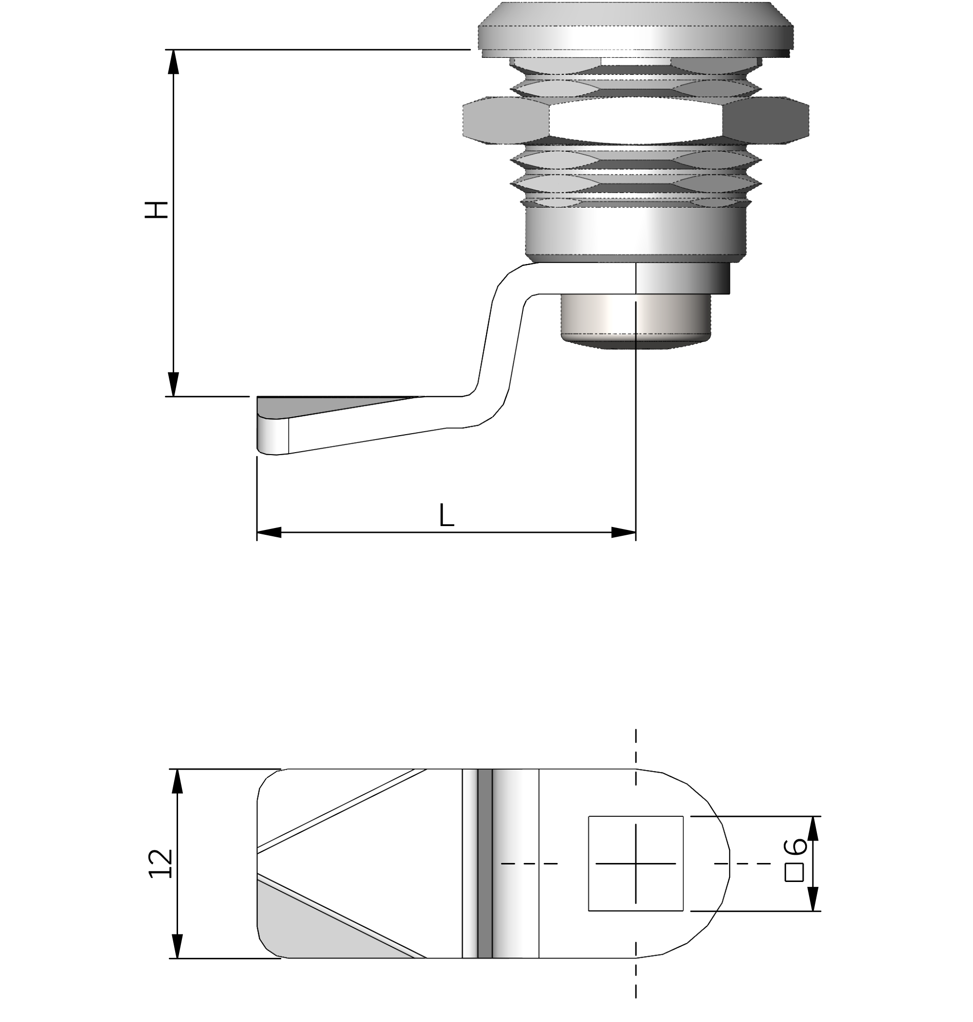 Levas de acero para cuarto de vuelta compacto Levas de acero para cuarto de vuelta compacto