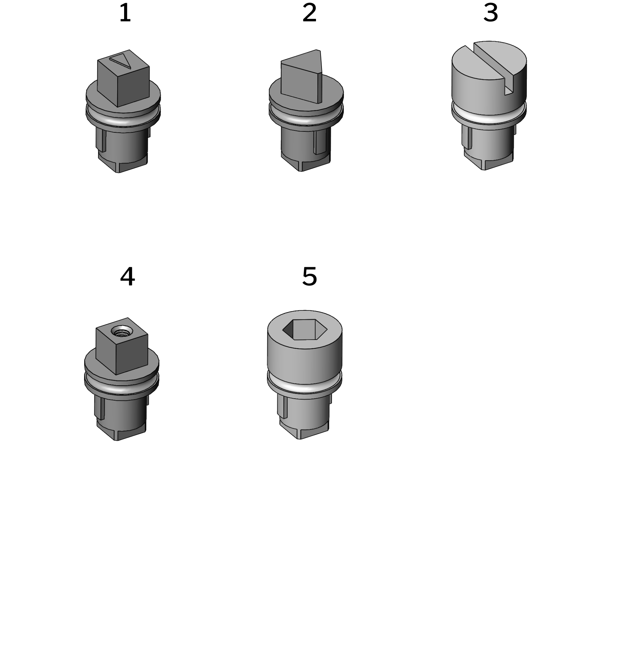 Insertos para cuartos de vuelta compacto Insertos para cuartos de vuelta compacto