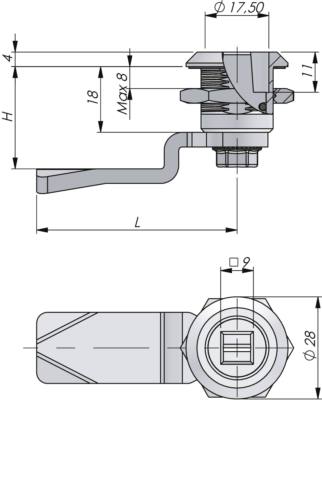 Quarter-turn Vibration Resistant 18 mm Quarter-turn Vibration Resistant 18 mm