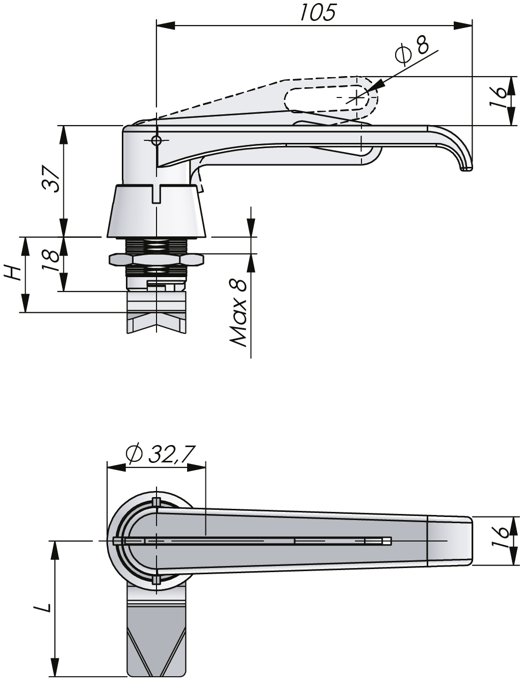 Quarter-Turn L-Handle Quarter-Turn L-Handle
