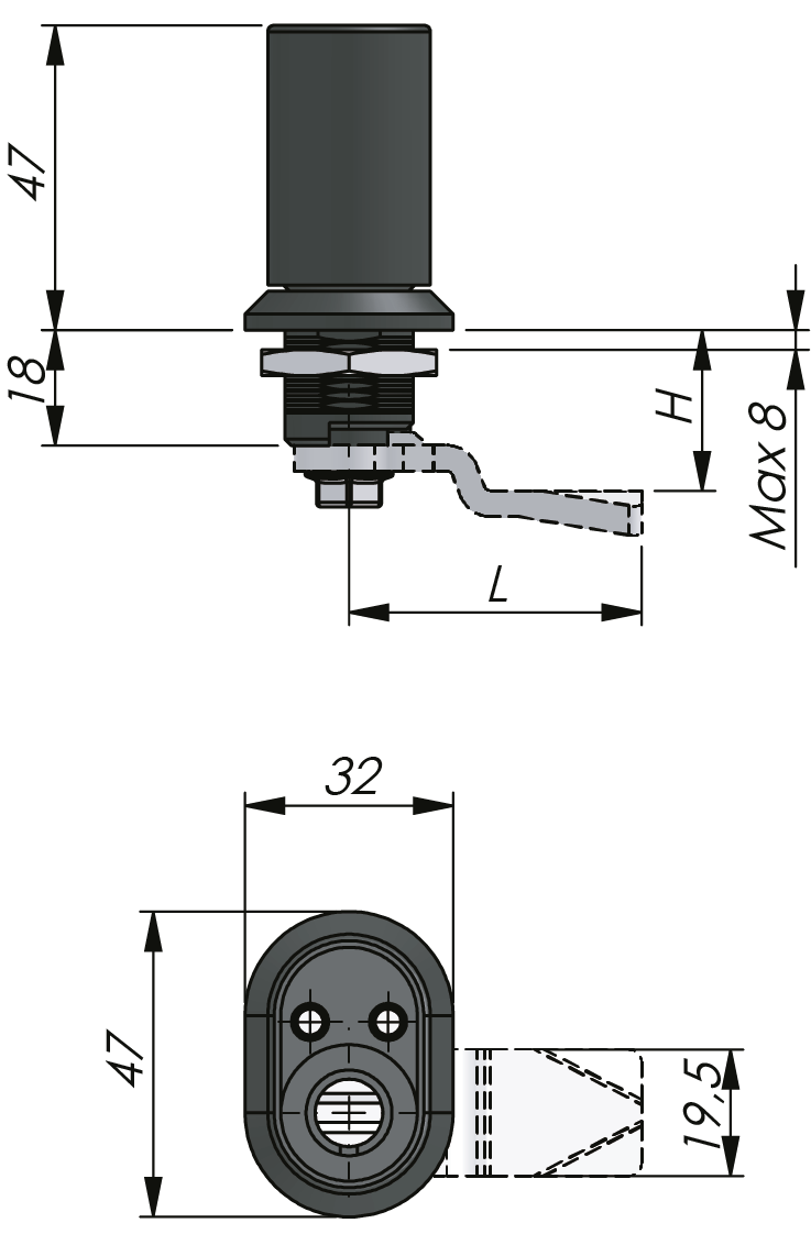 Quarter-Turn Wing Knob Quarter-Turn Wing Knob