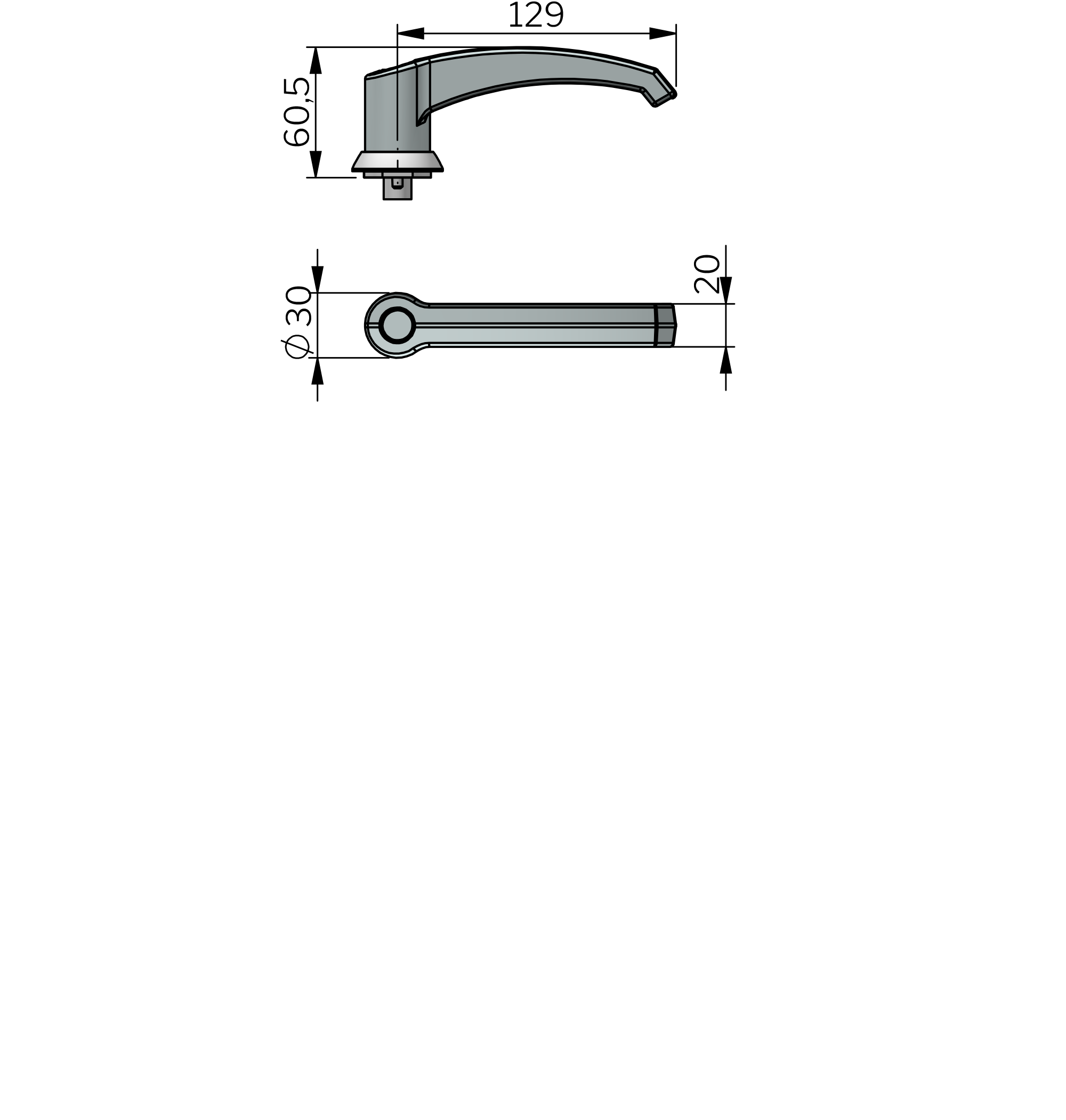 Klima-flex 1 Acid-proof Handle Klima-flex 1 Acid-proof Handle