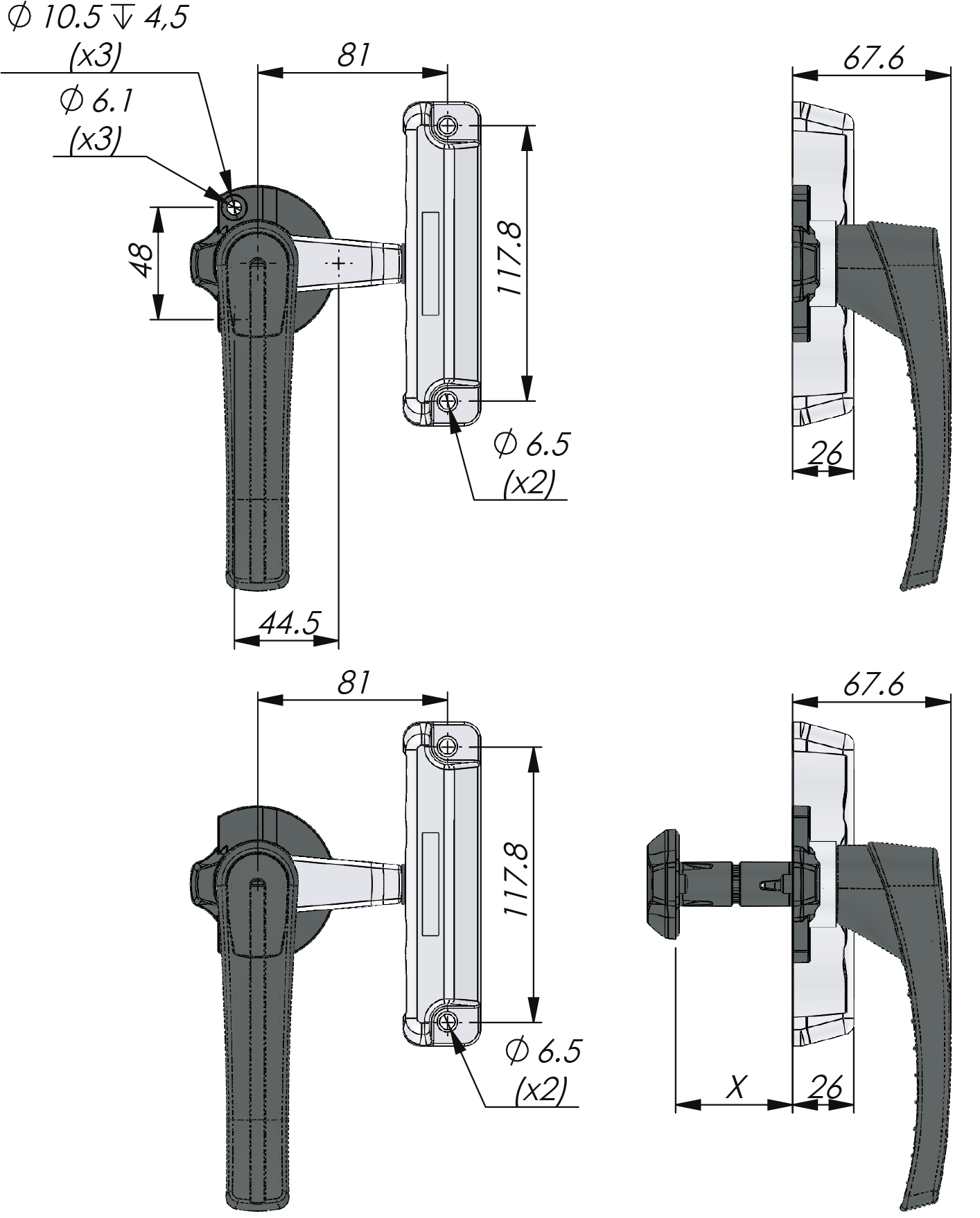 Klima-flex 2 Surface Mounted Latch unit Klima-flex 2 Surface Mounted Latch unit