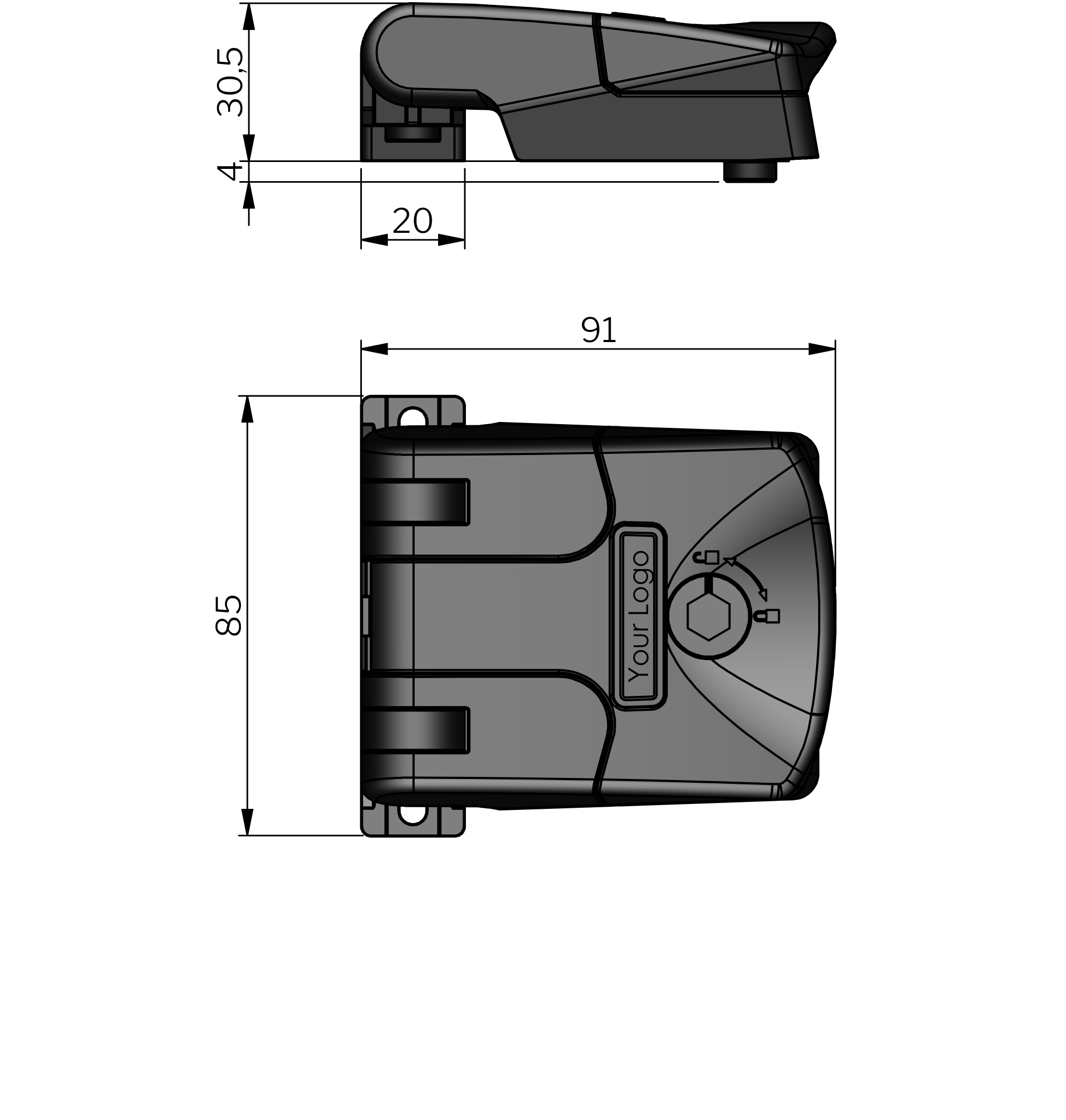 Klima-flex Compact Latch Hinge Klima-flex Compact Latch Hinge