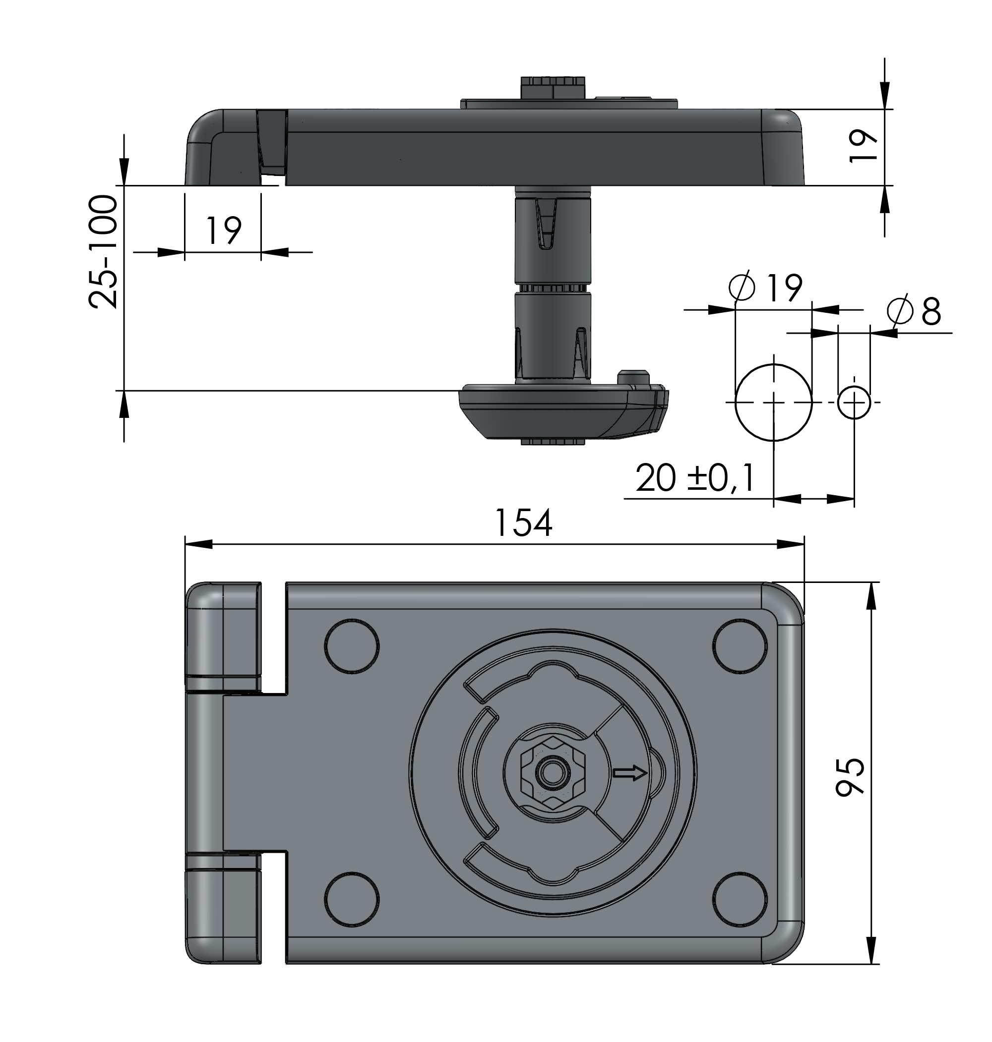 Klima-flex 3 Latch Hinge Klima-flex 3 Latch Hinge