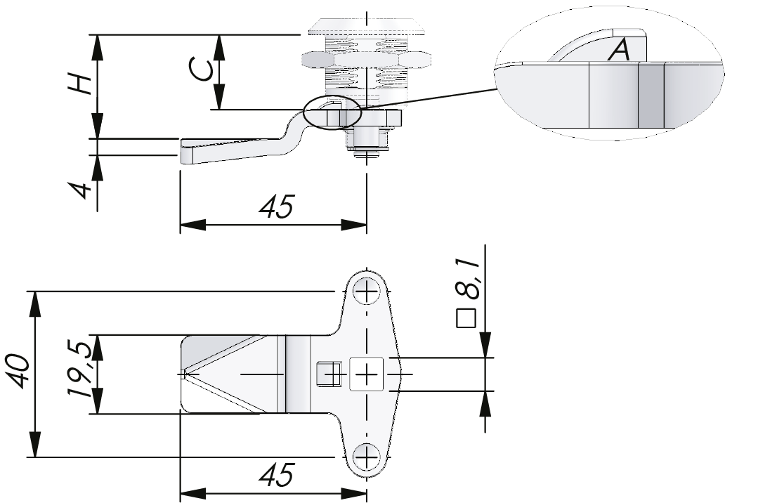 Three-Point Cams Classic SS 304 Three-Point Cams Classic SS 304