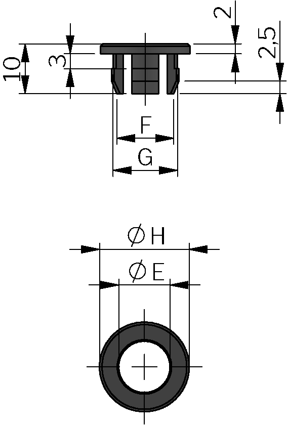 Bushings for round rods Bushings for round rods