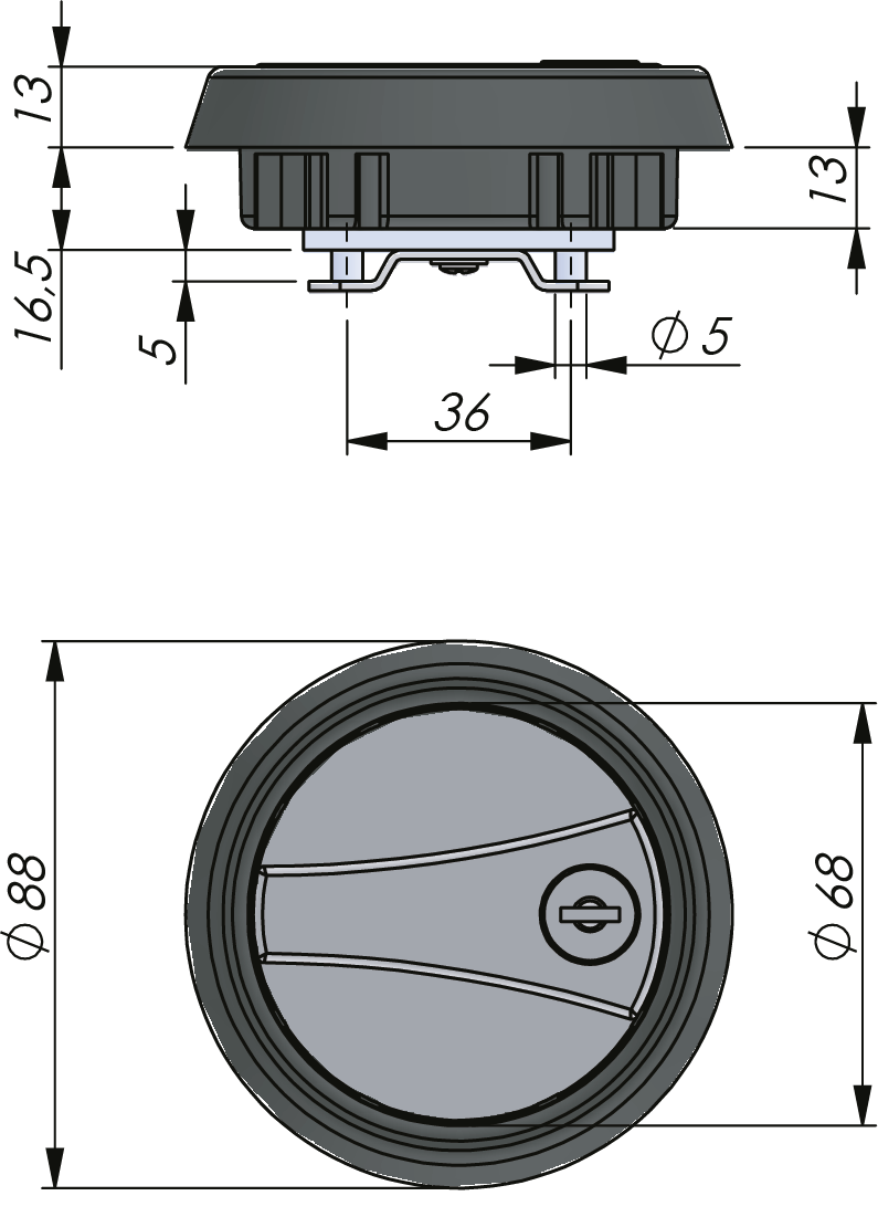 Quarter-turn Circular Latches Quarter-turn Circular Latches