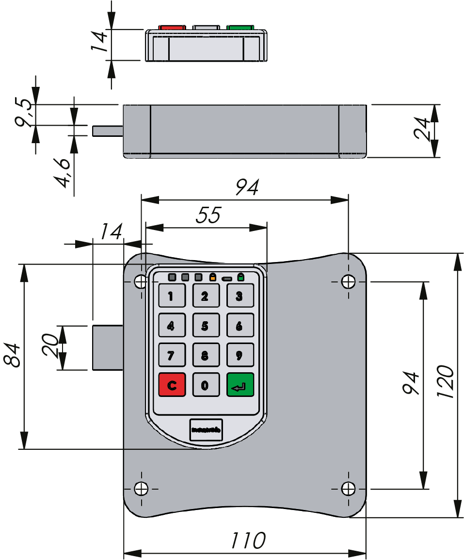 Cerradura de código electrónico Cerradura de código electrónico