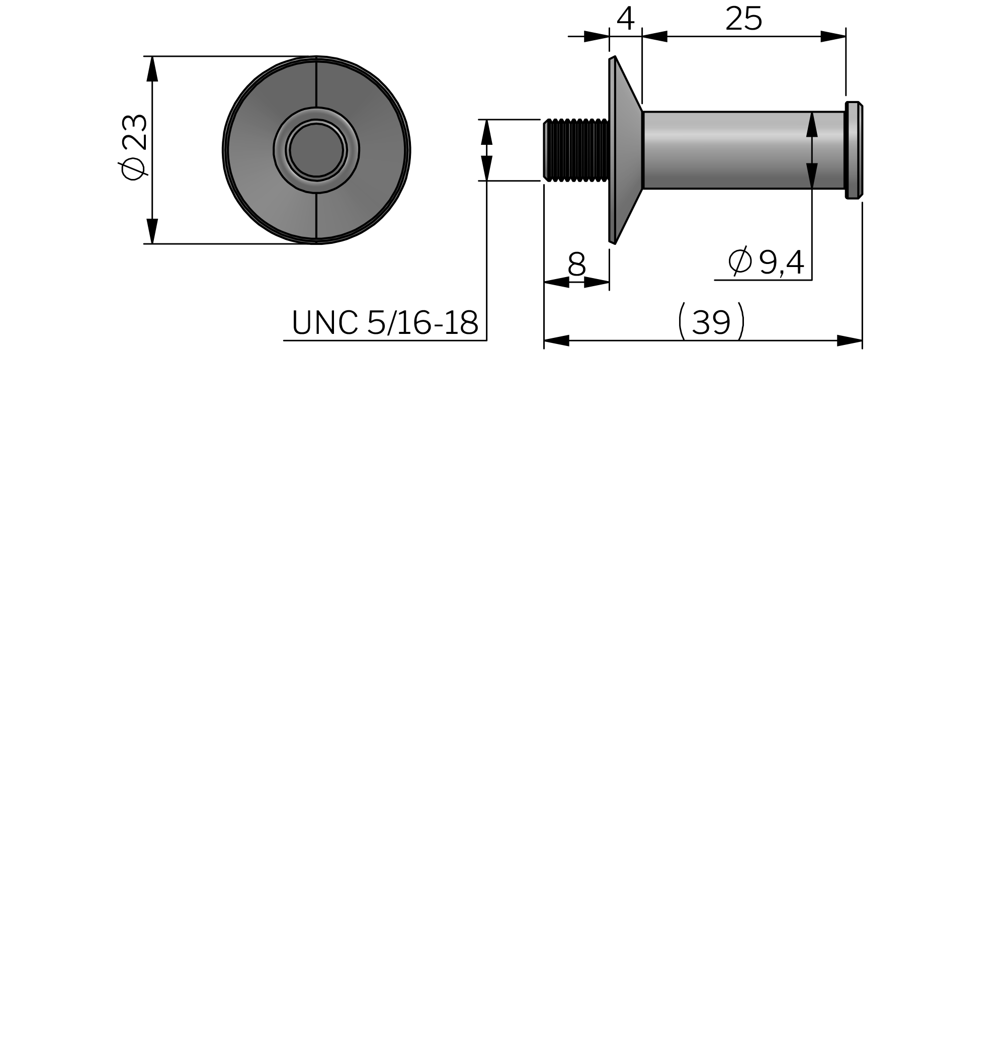 Vector Striker Bolt UNC 5/16-18 Vector Striker Bolt UNC 5/16-18