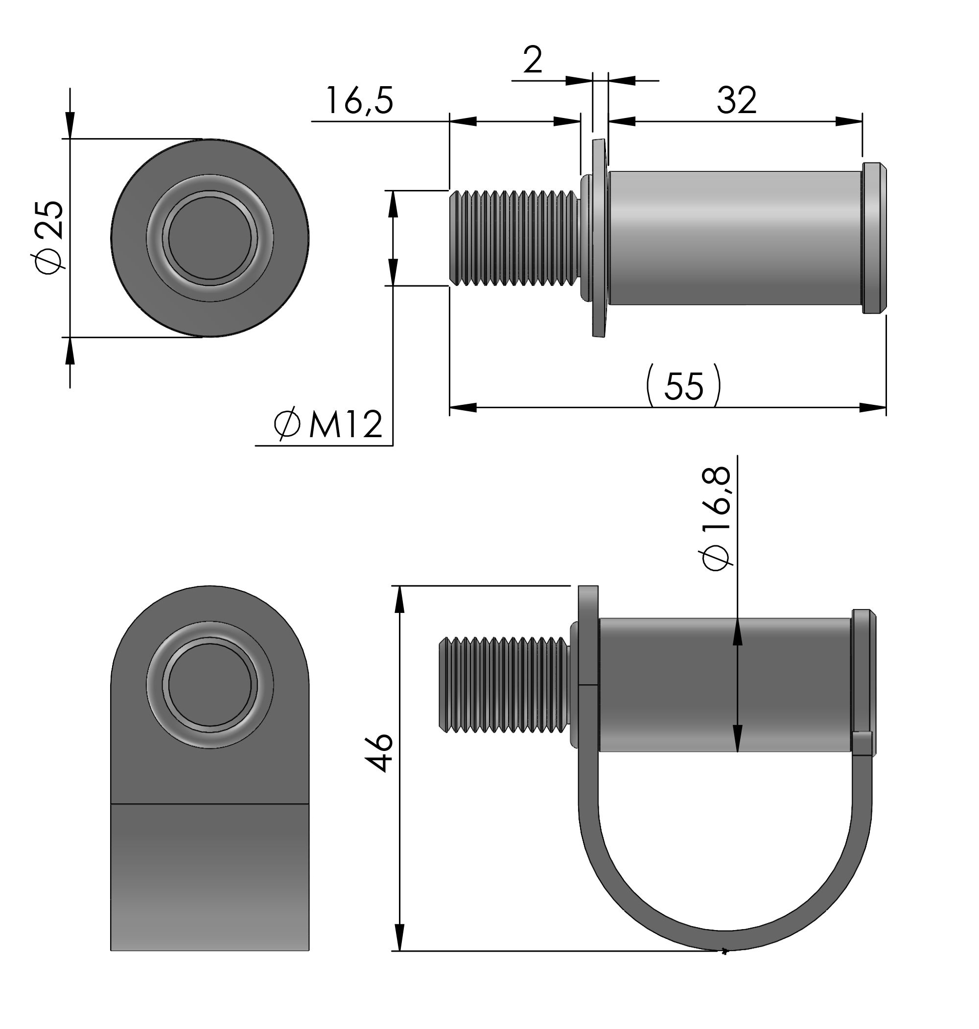 Vector Heavy Duty Striker Bolts M12 Vector Heavy Duty Striker Bolts M12