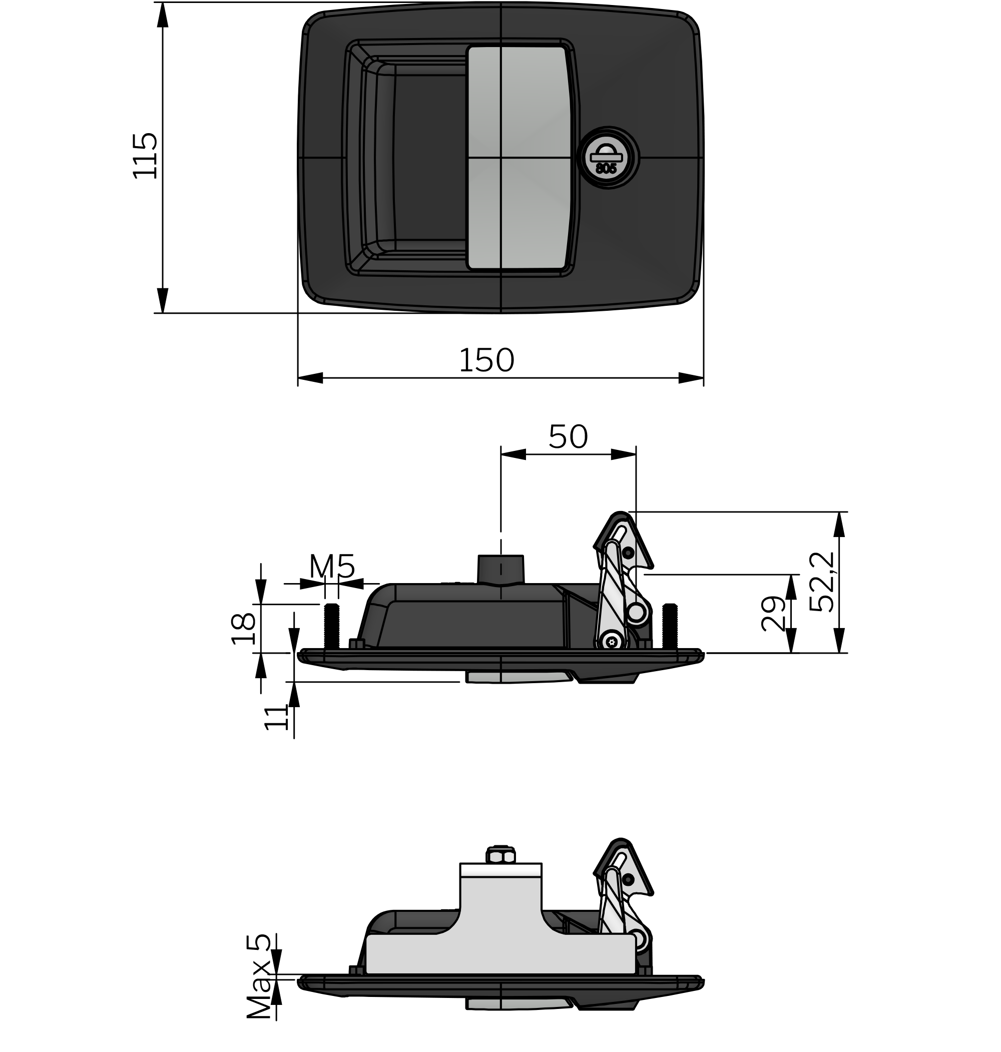 Vector P Hooked Cam Vector P Hooked Cam