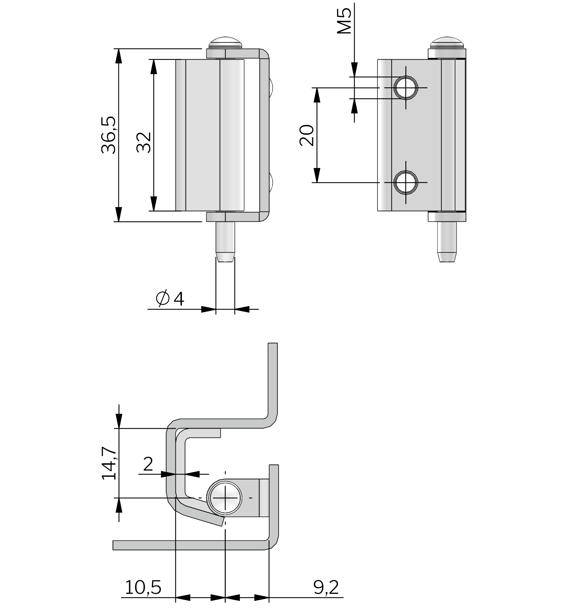 Bisagra oculta 120° Bisagra oculta 120°