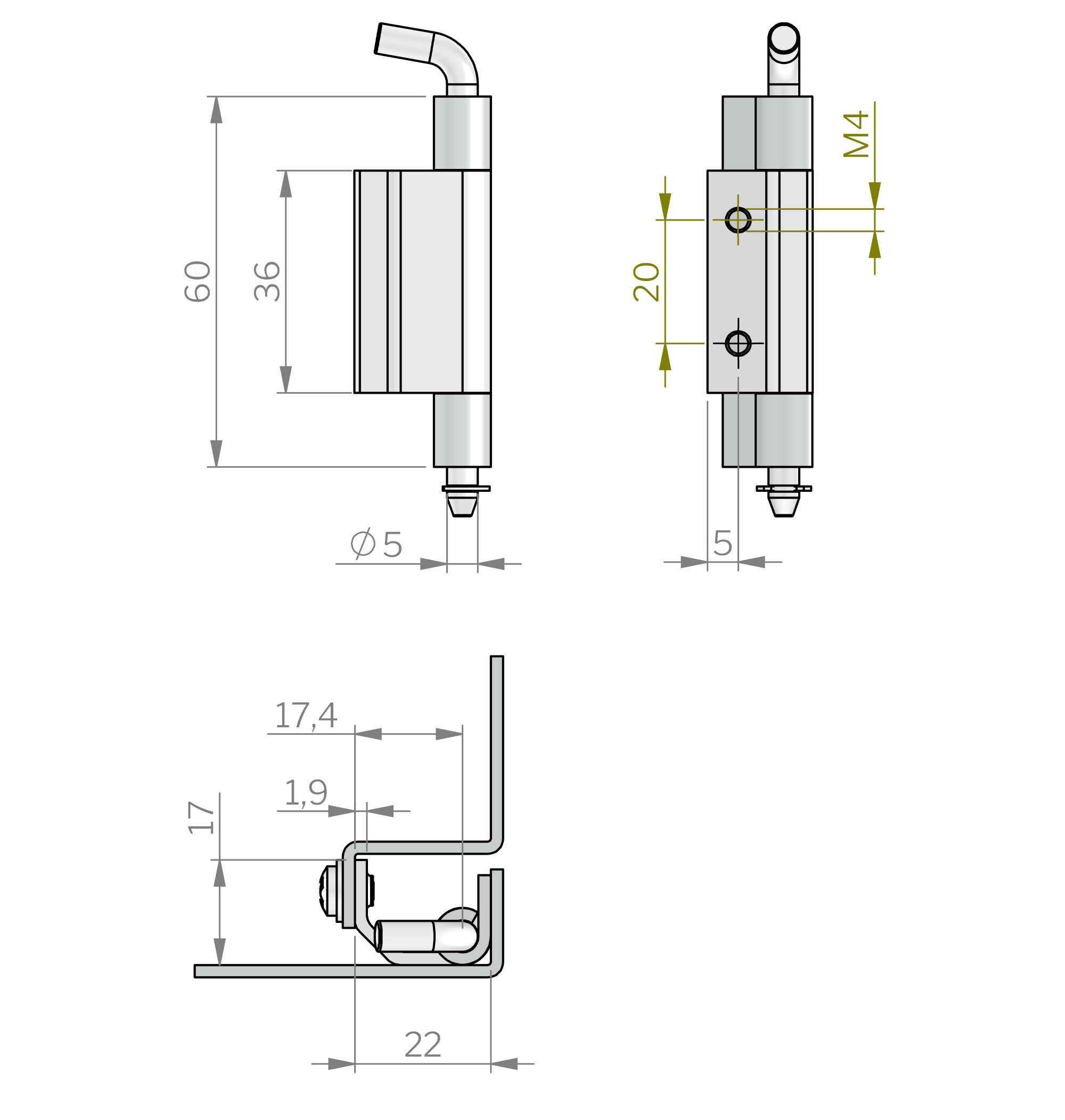 Concealed Hinge 100°