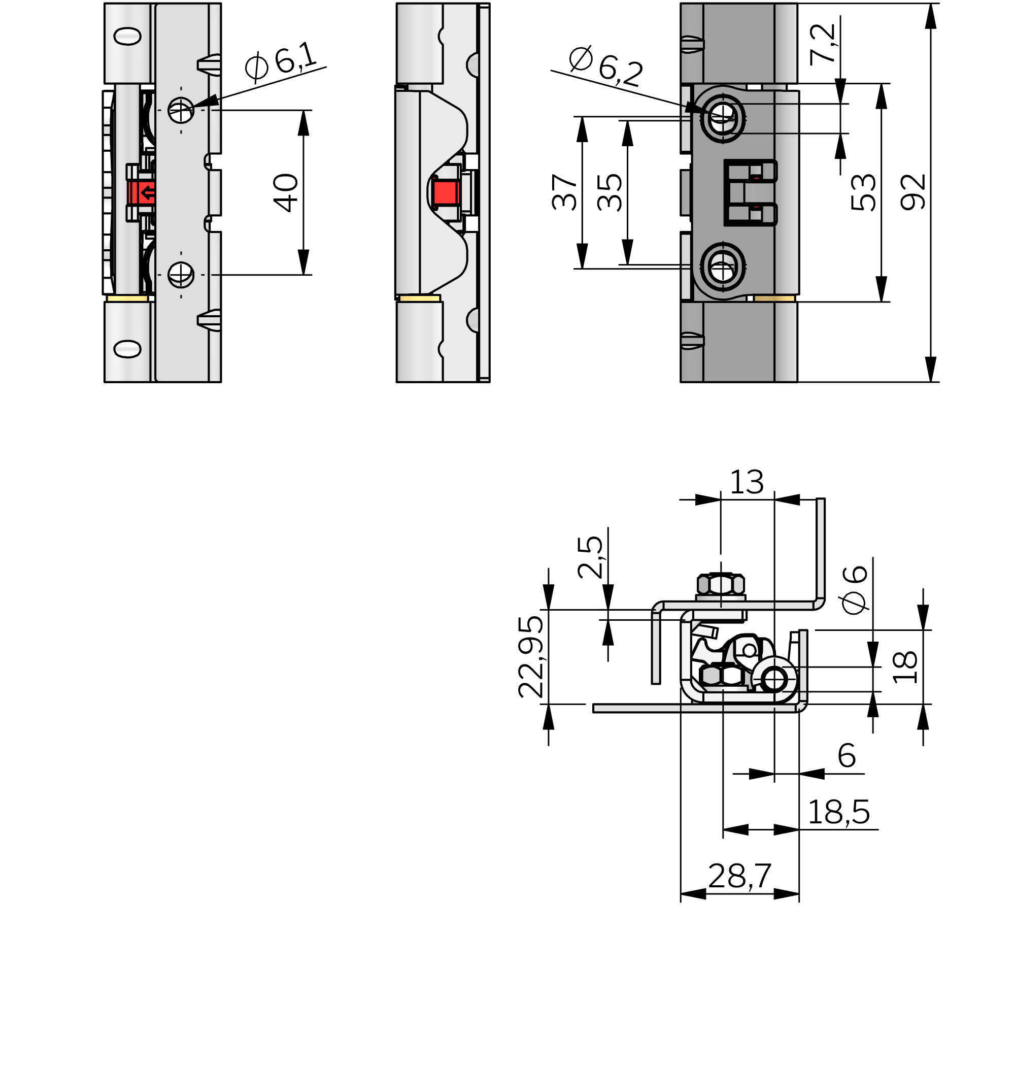 Concealed Lift Off Click Hinge Highlander 120° Concealed Lift Off Click Hinge Highlander 120°