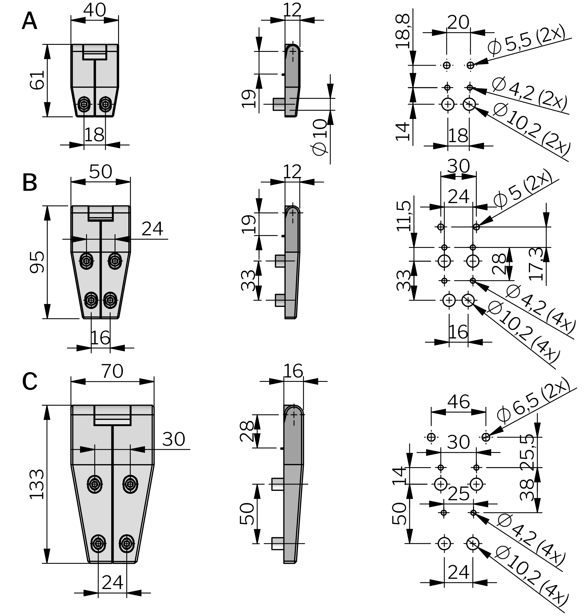 Klima-flex Adjustable 2D-Hinge 180° Klima-flex Adjustable 2D-Hinge 180°