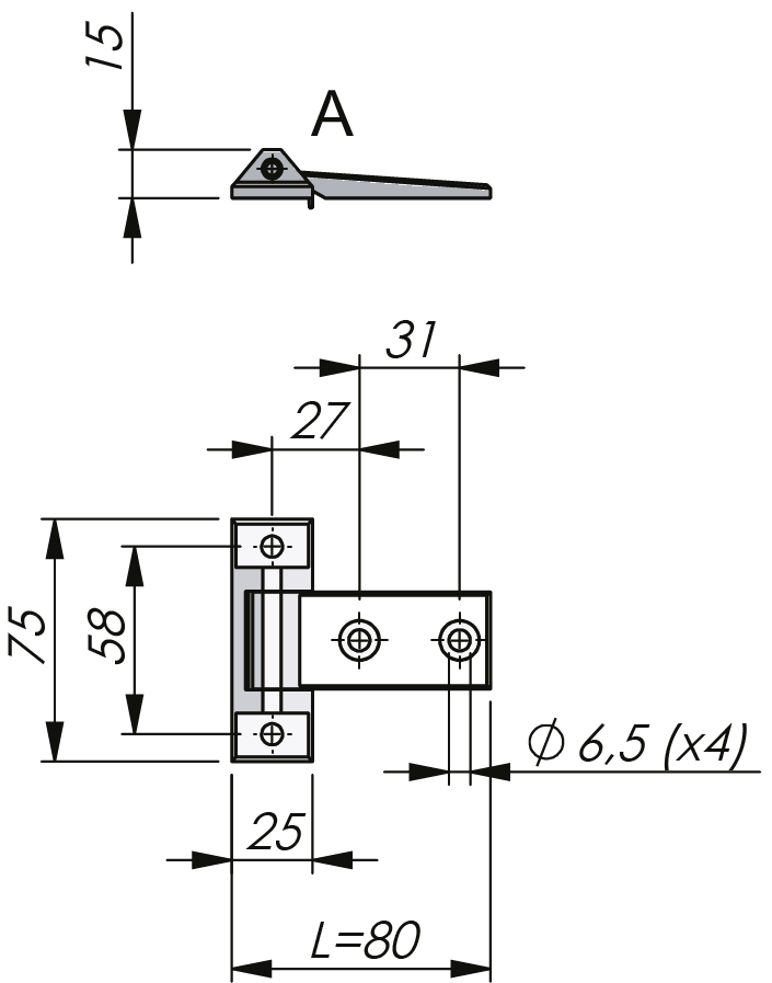 Bisagra Klima-flex 180° Bisagra Klima-flex 180°