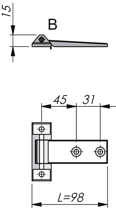 Bisagra Klima-flex 180° Bisagra Klima-flex 180°