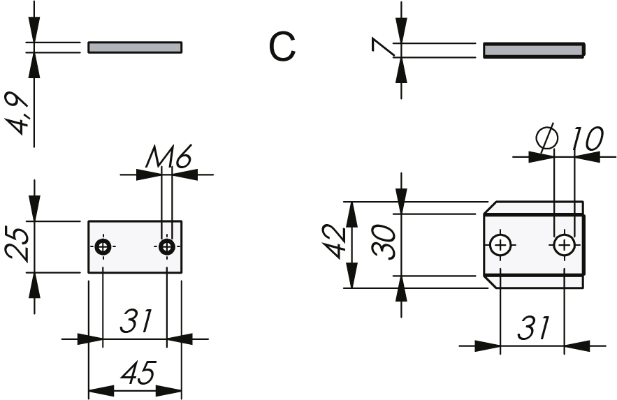 Bisagra Klima-flex 180° Bisagra Klima-flex 180°
