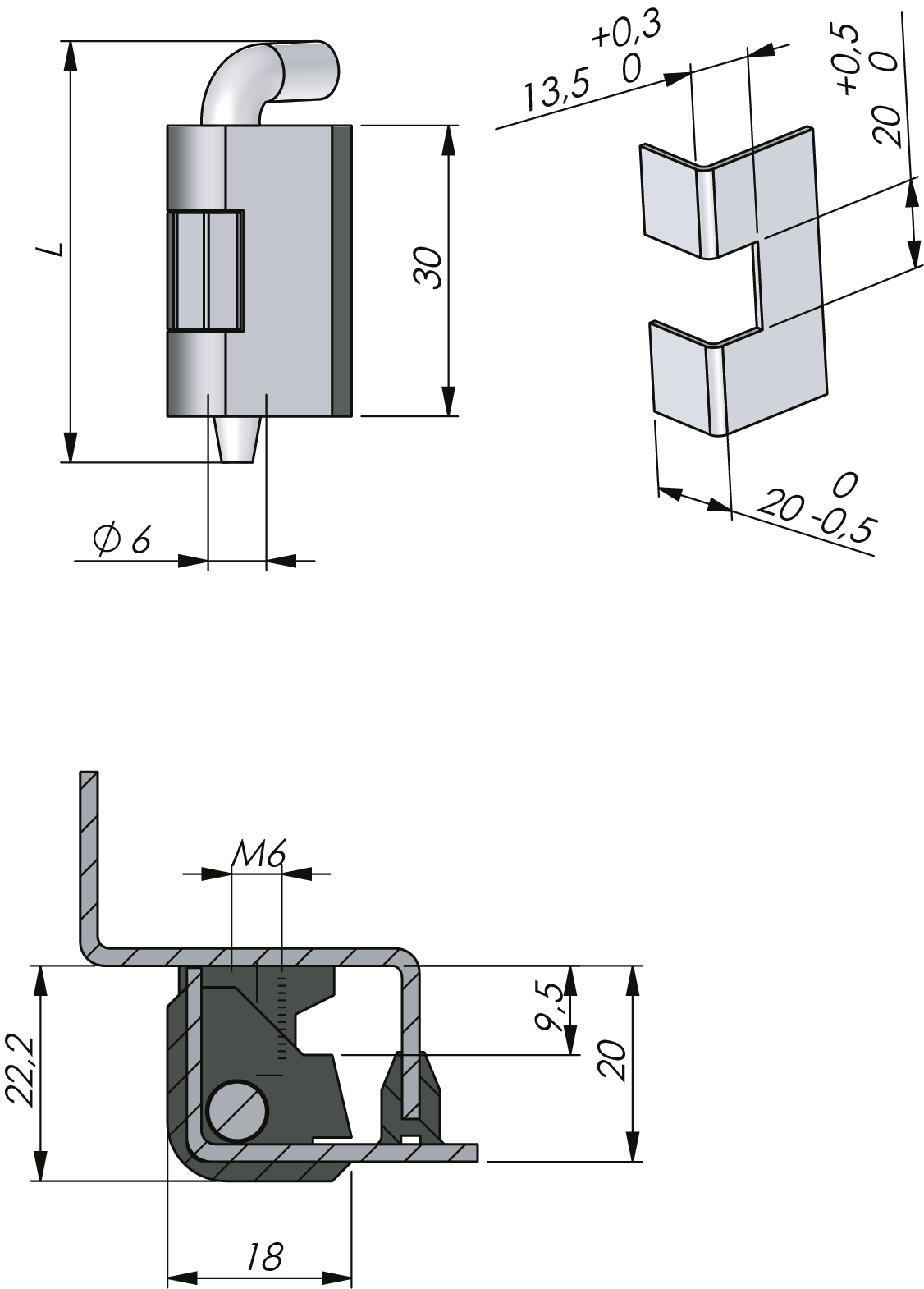 Corner Hinge 180° Corner Hinge 180°