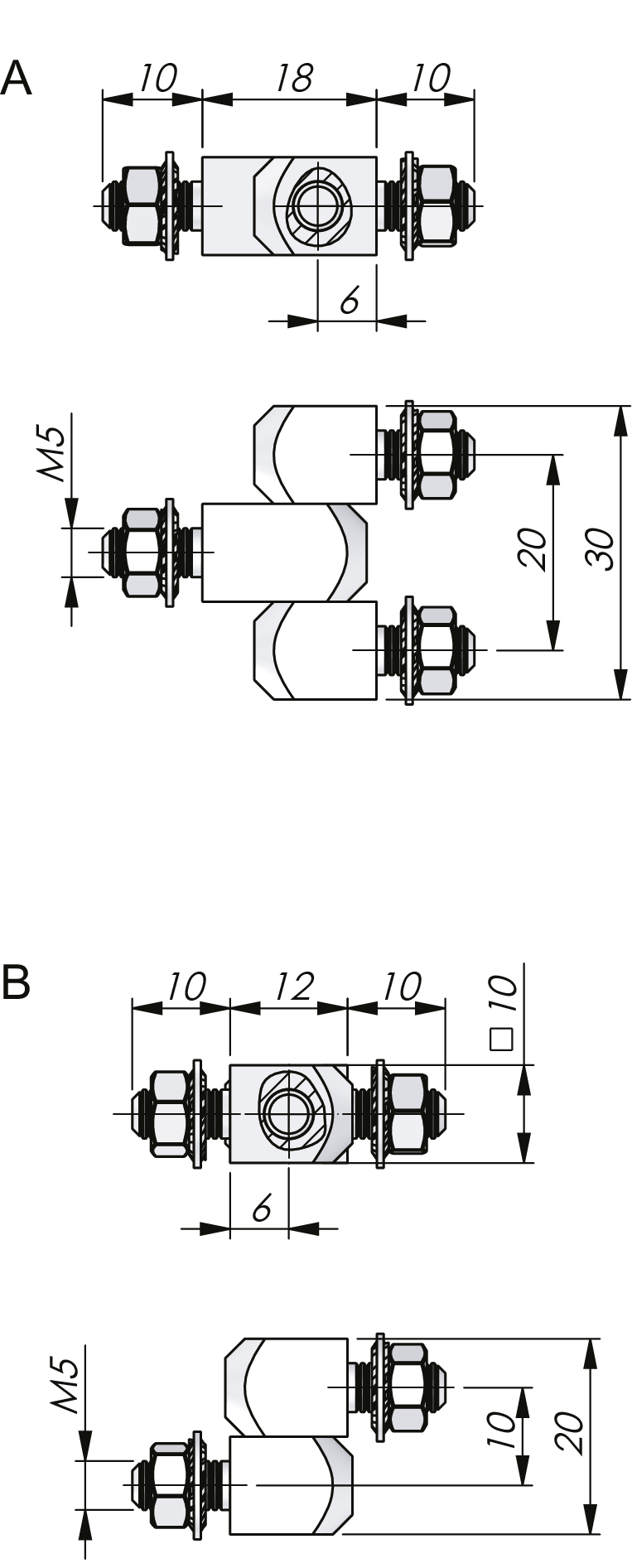 External Bolt-On Hinge 180° External Bolt-On Hinge 180°