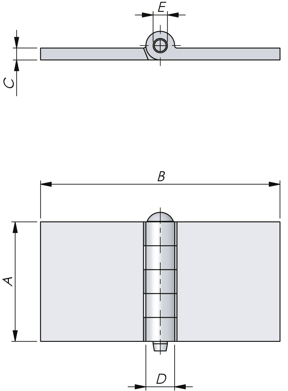 Heavy-Duty Weld-On Hinge Heavy-Duty Weld-On Hinge