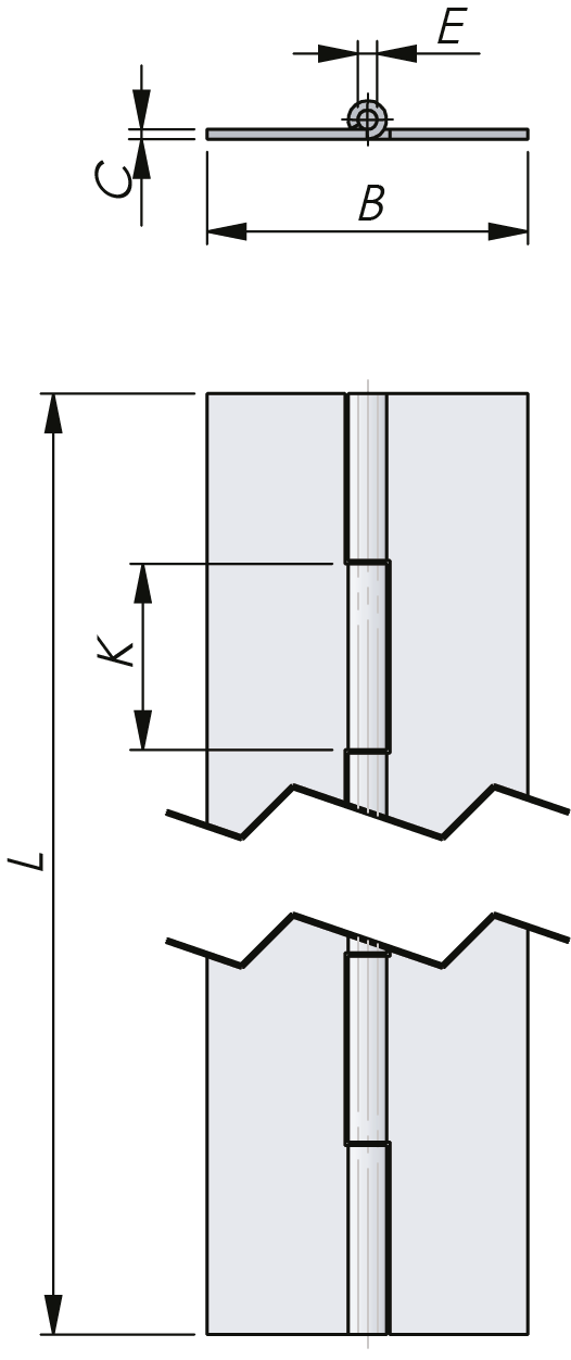 Bisagras continuas Bisagras continuas