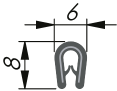 Perfil de protección de cantos PVC