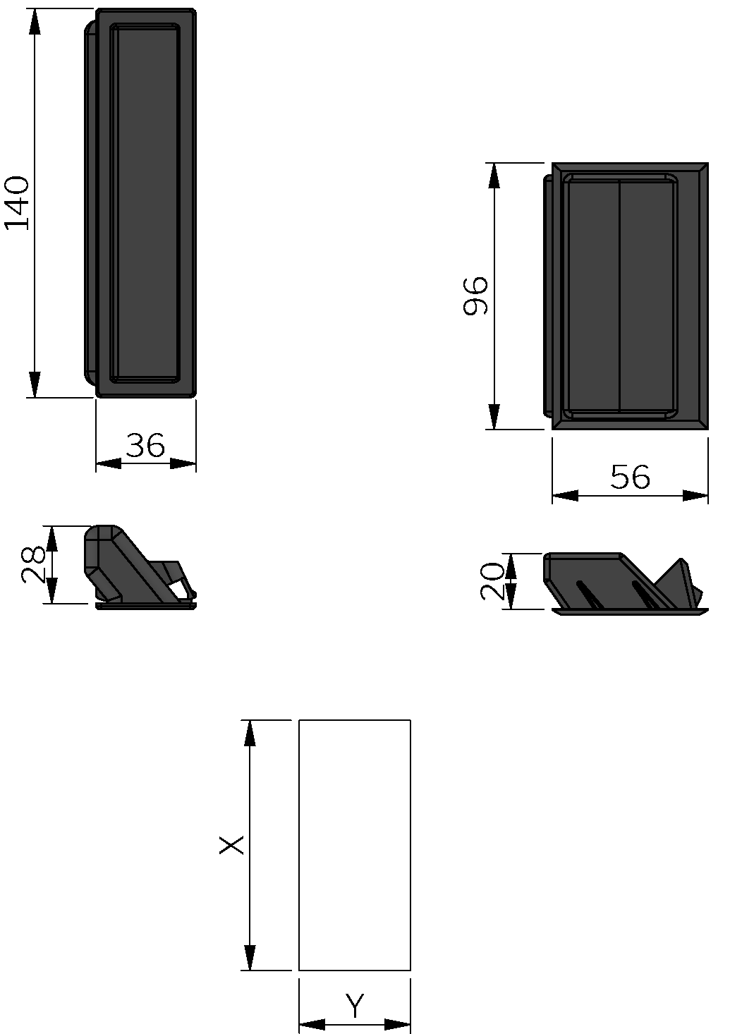 Flush Grab Handle Flush Grab Handle