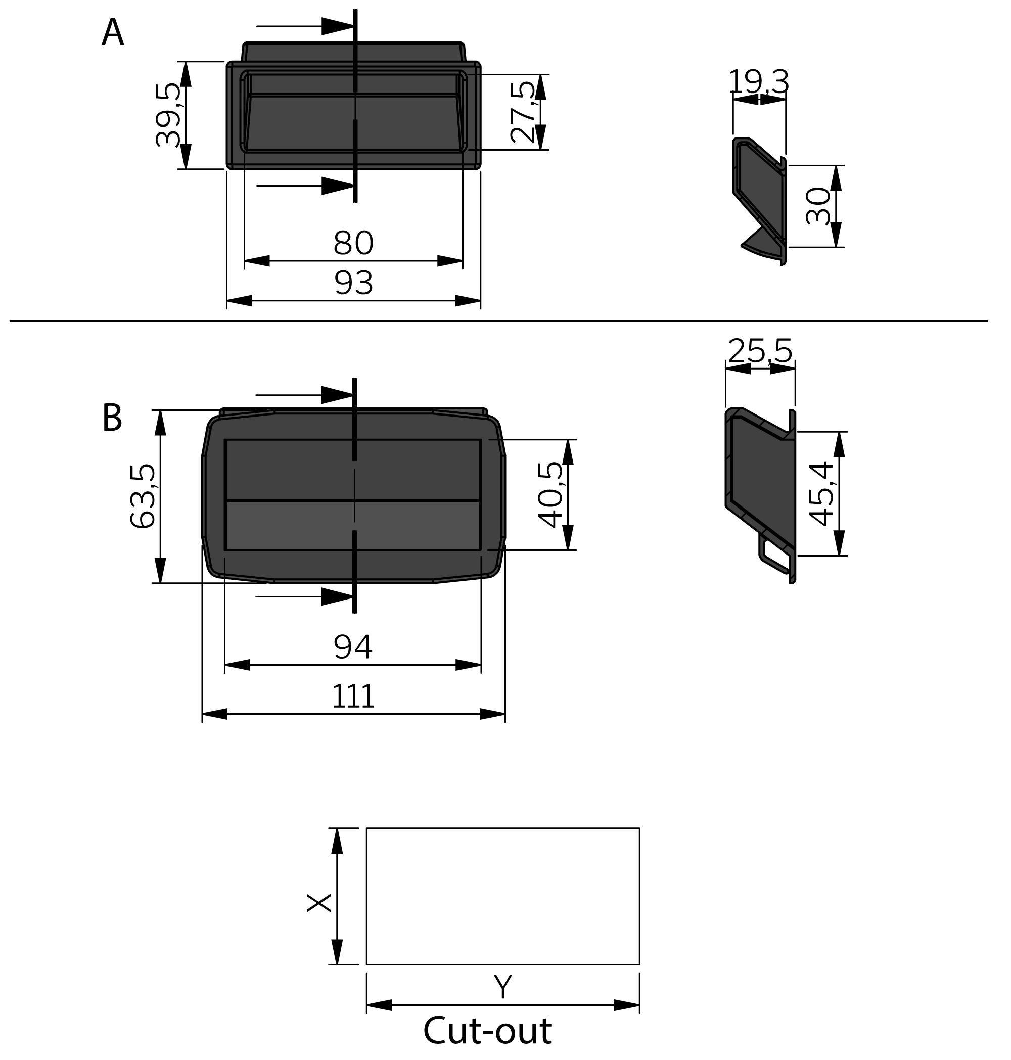 Flush Grab Handle Flush Grab Handle
