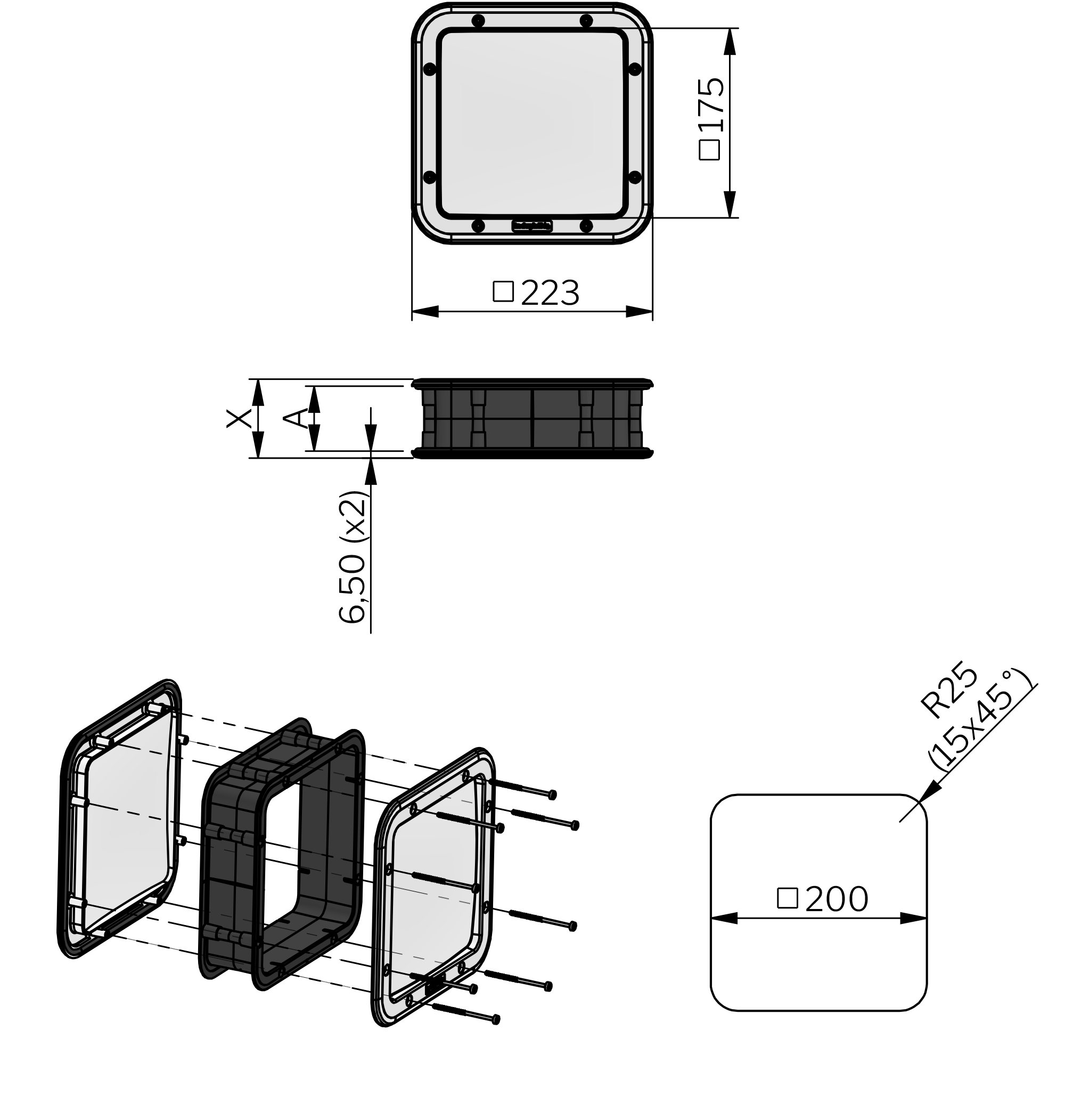 Inspection Window Square Inspection Window Square