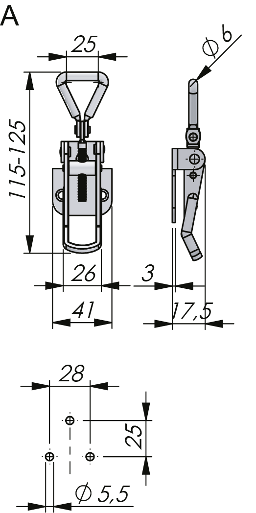 Adjustable Pull-Down Catch and Striker Adjustable Pull-Down Catch and Striker