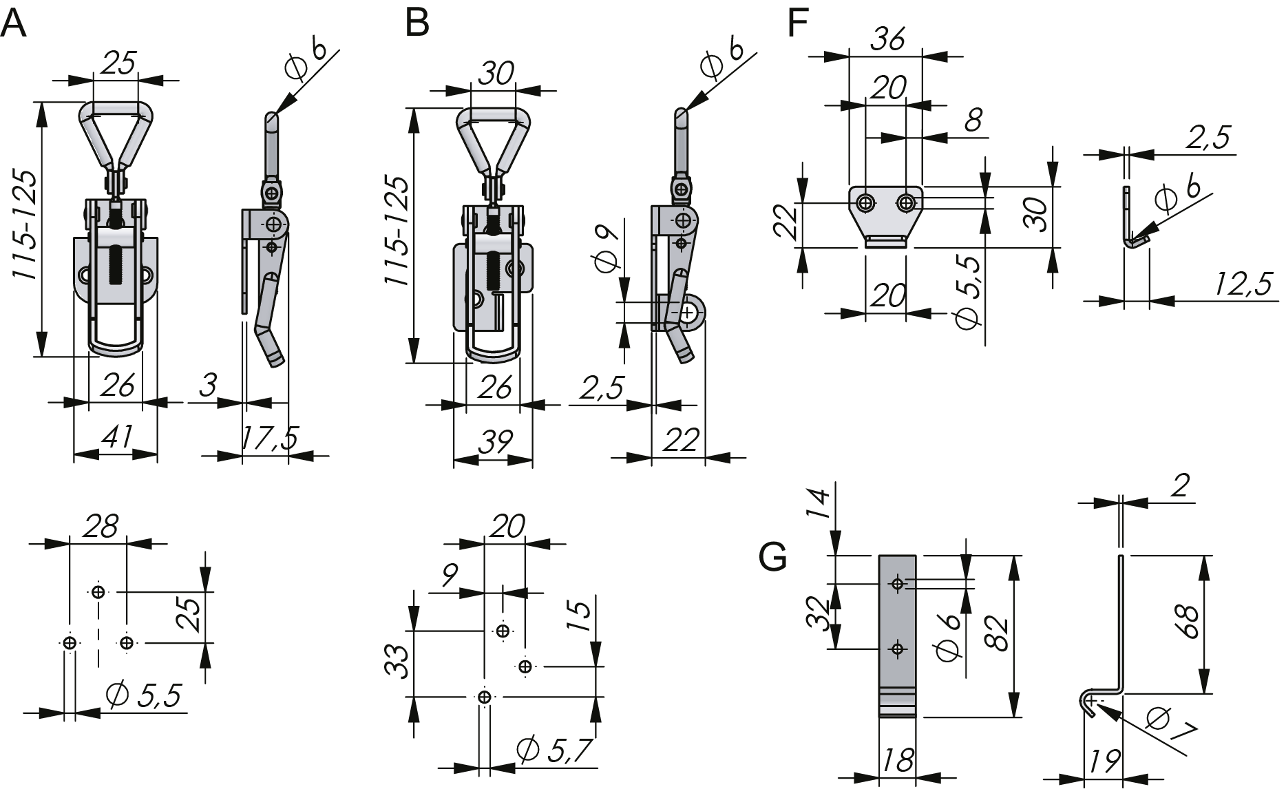Adjustable Pull-Down Catch and Striker Adjustable Pull-Down Catch and Striker