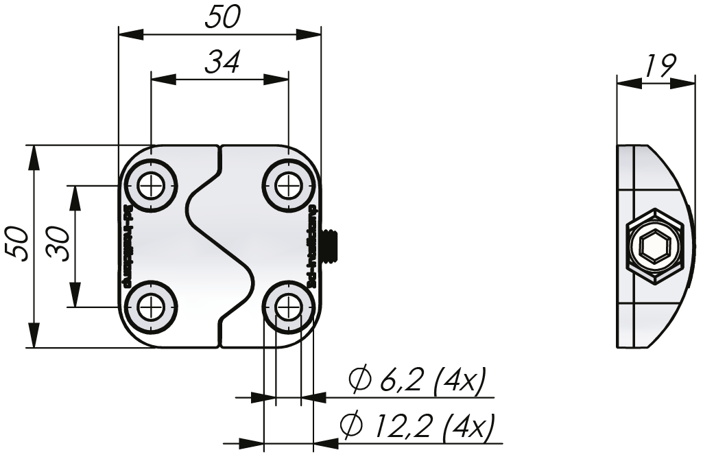Intelliclamp 3D 50x50mm Intelliclamp 3D 50x50mm