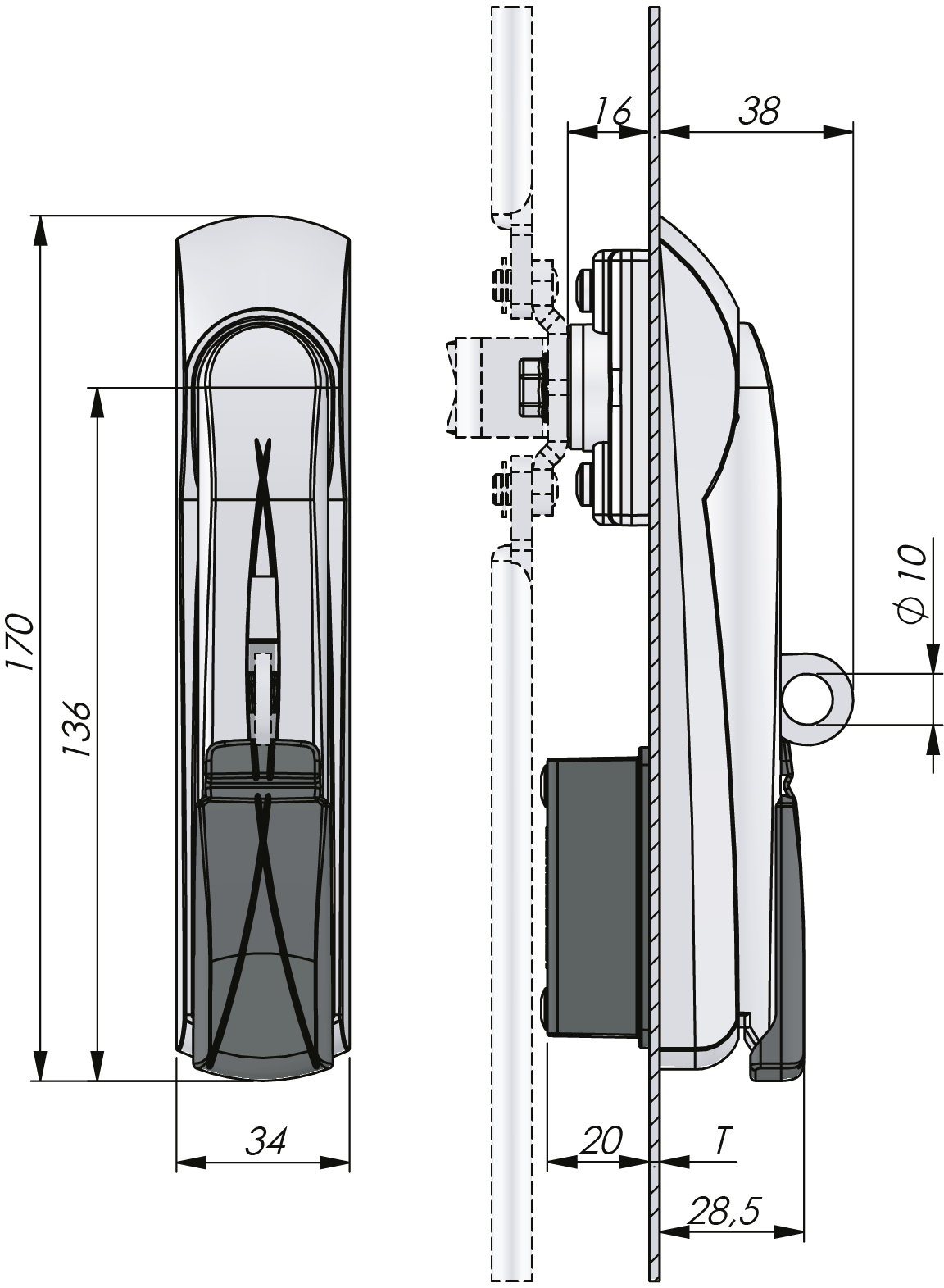 Vision Swing Handle Stainless Steel Vision Swing Handle Stainless Steel