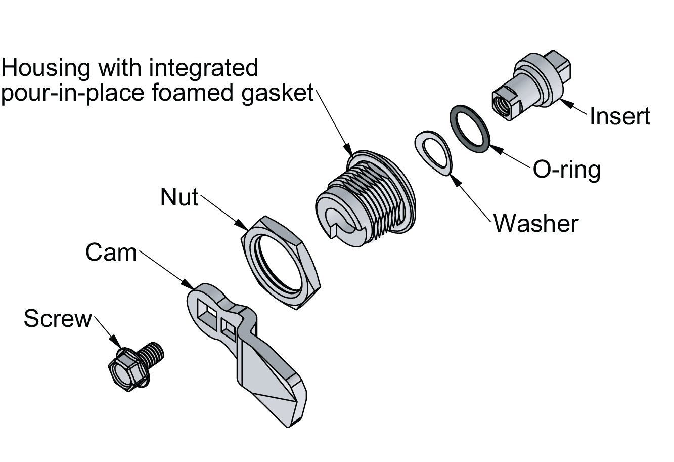 Quarter-Turn Latch Stainless steel 18 mm Quarter-Turn Latch Stainless steel 18 mm
