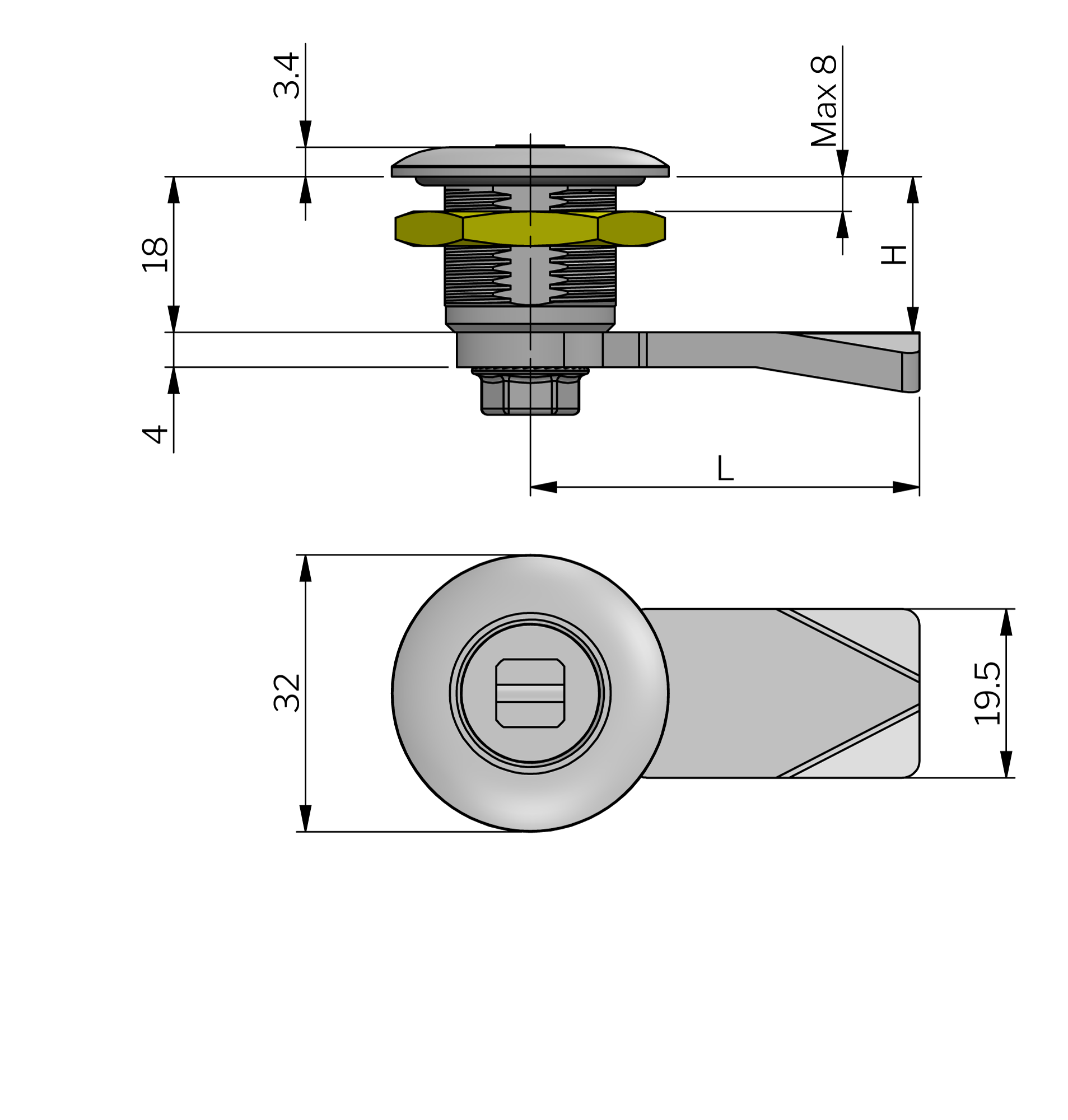 QUARTER-TURN VIBRATION RESISTANT STAINLESS STEEL 18 MM QUARTER-TURN VIBRATION RESISTANT STAINLESS STEEL 18 MM