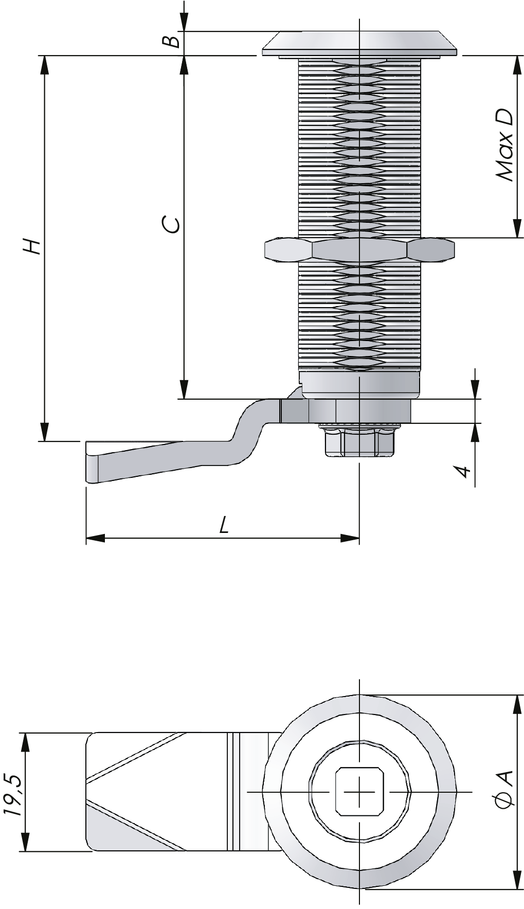 Quarter-turn Classic Stainless Steel 30 mm Quarter-turn Classic Stainless Steel 30 mm