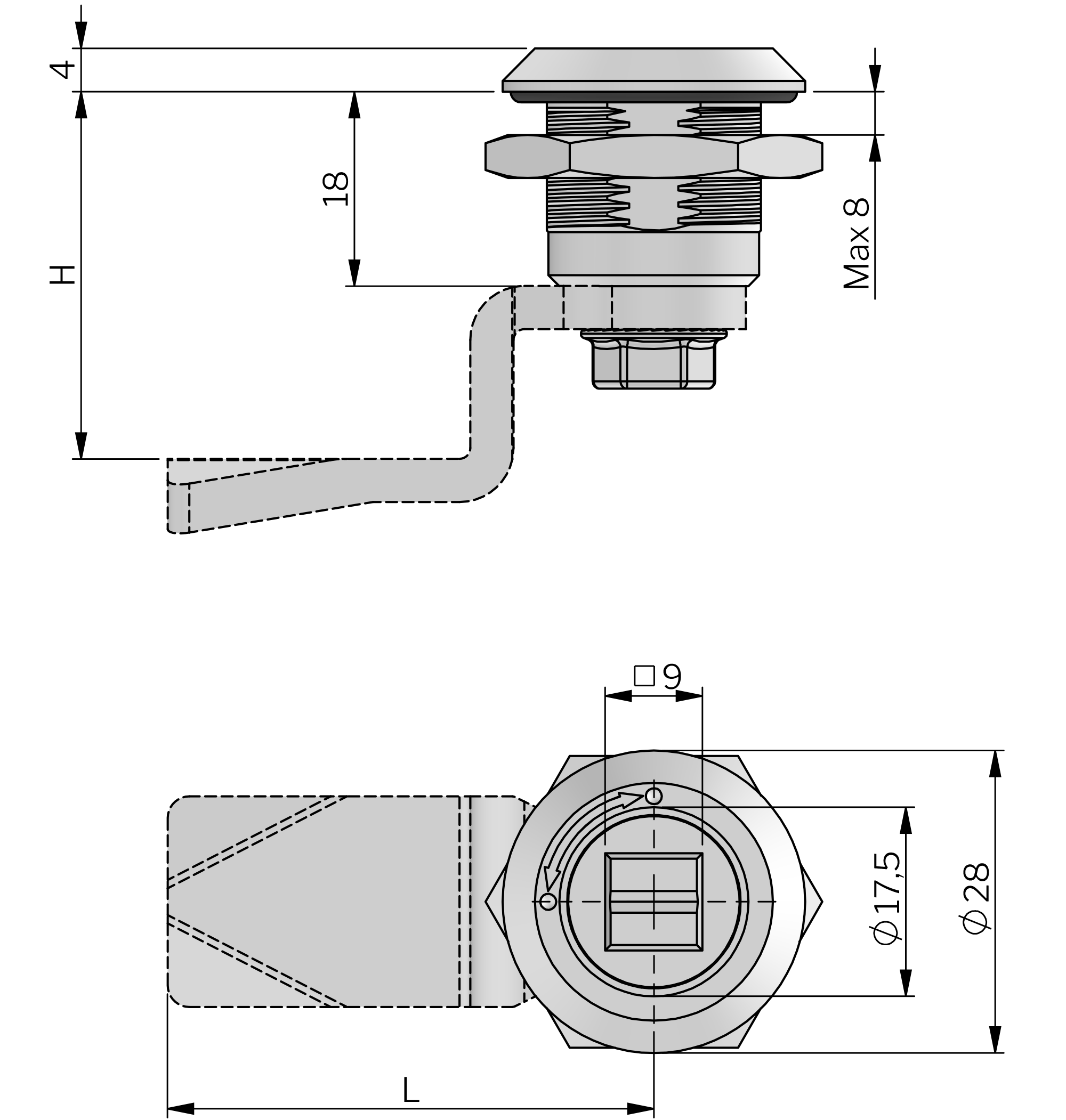 Quarter-turn Vibration Resistant Stainless Steel 18 mm Quarter-turn Vibration Resistant Stainless Steel 18 mm