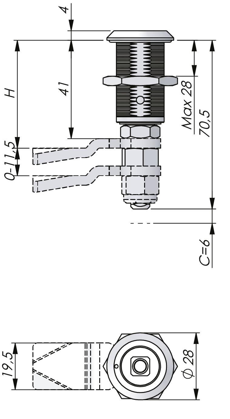 Compression Latch Stainless Steel 35 mm
