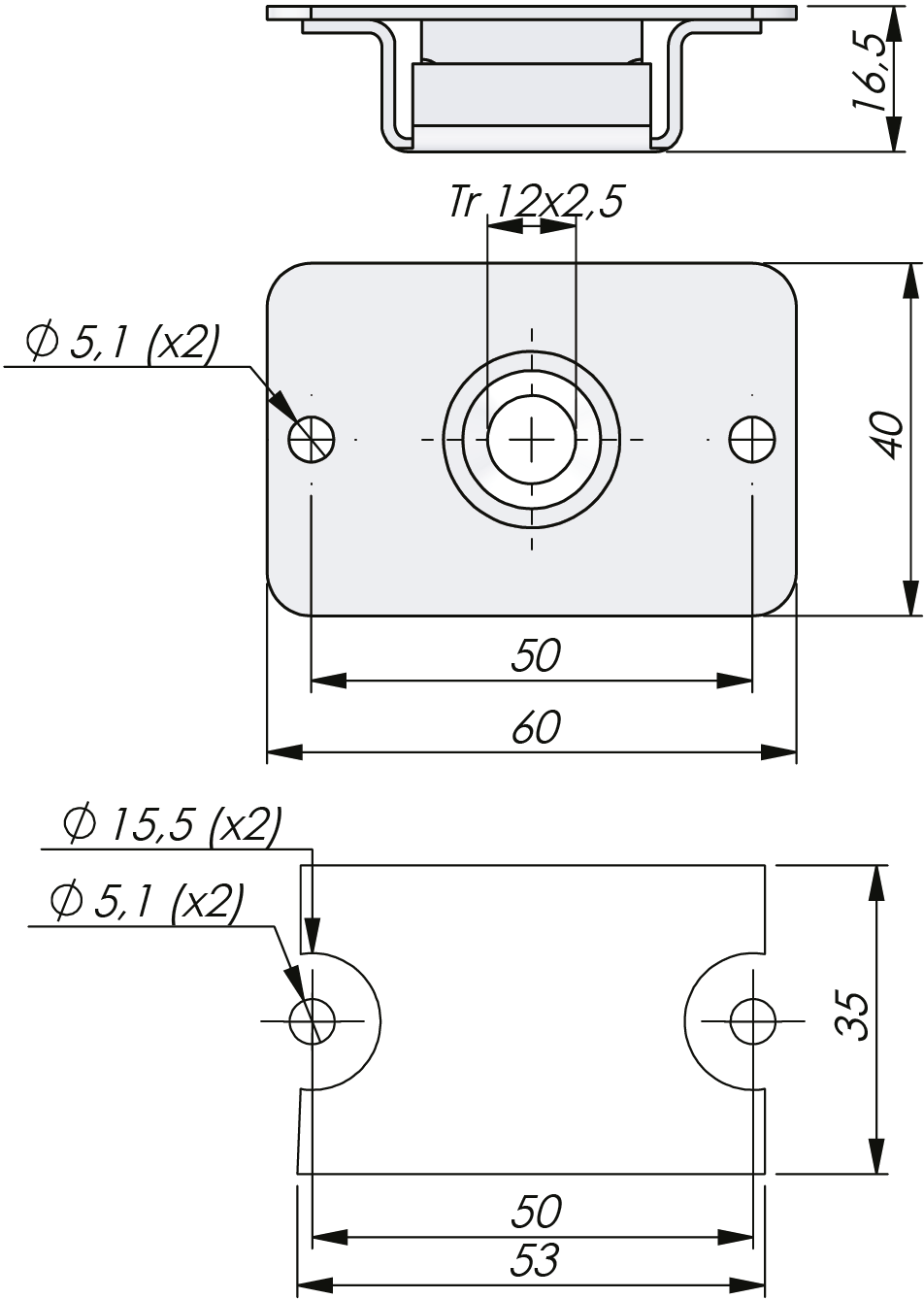 Counter Nut with Trapezoidal Thread Stainless Steel Counter Nut with Trapezoidal Thread Stainless Steel
