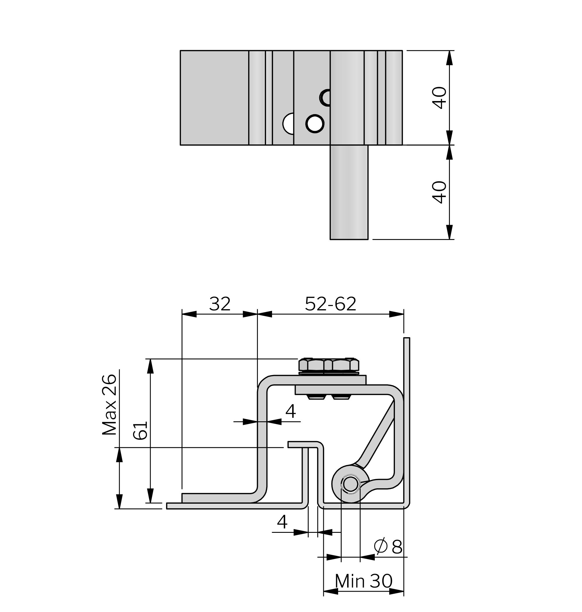 Concealed Adjustable Lift Off Hinge 100° Stainless Steel Concealed Adjustable Lift Off Hinge 100° Stainless Steel