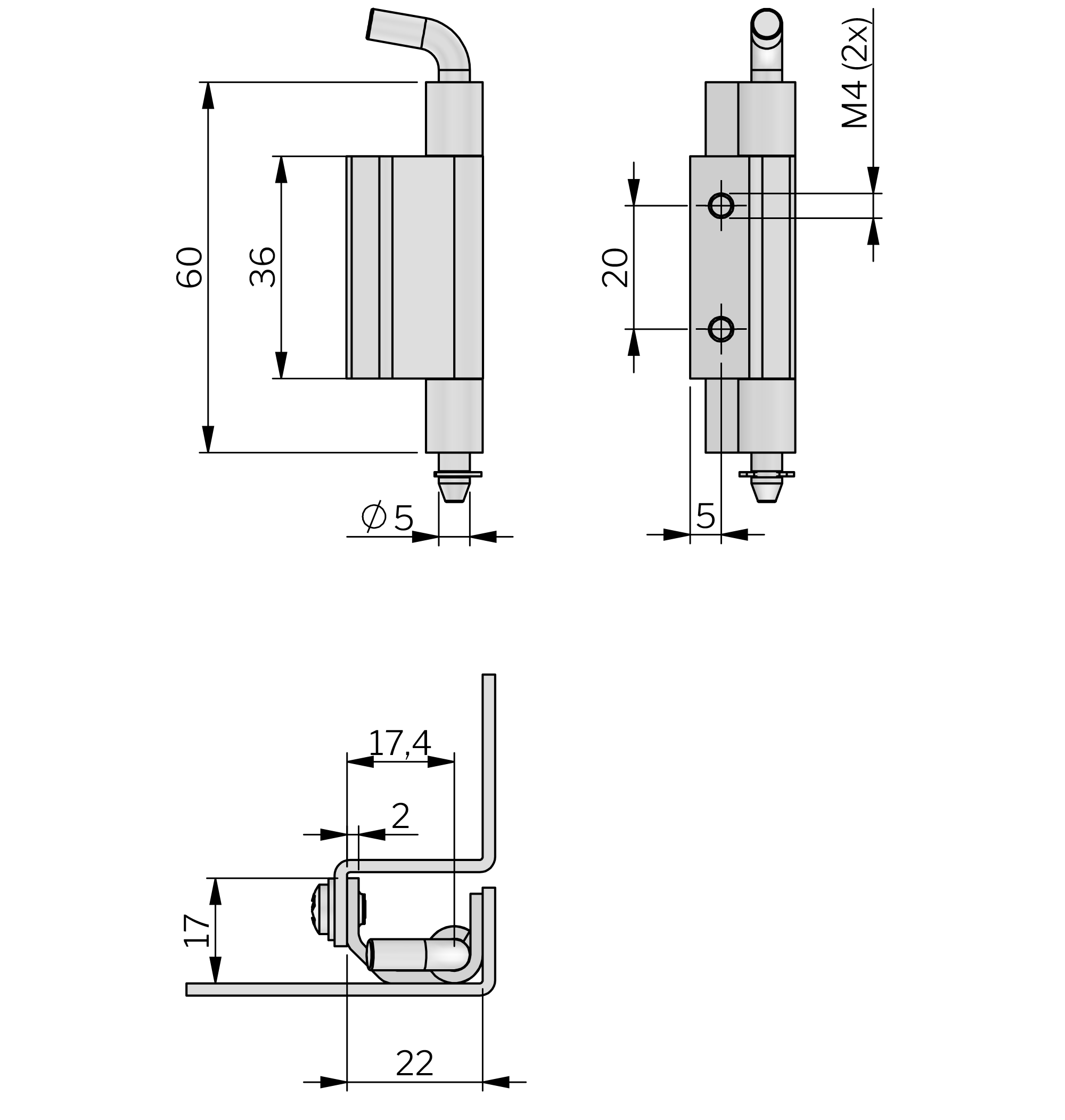 Concealed Hinge 120° Stainless Steel Concealed Hinge 120° Stainless Steel