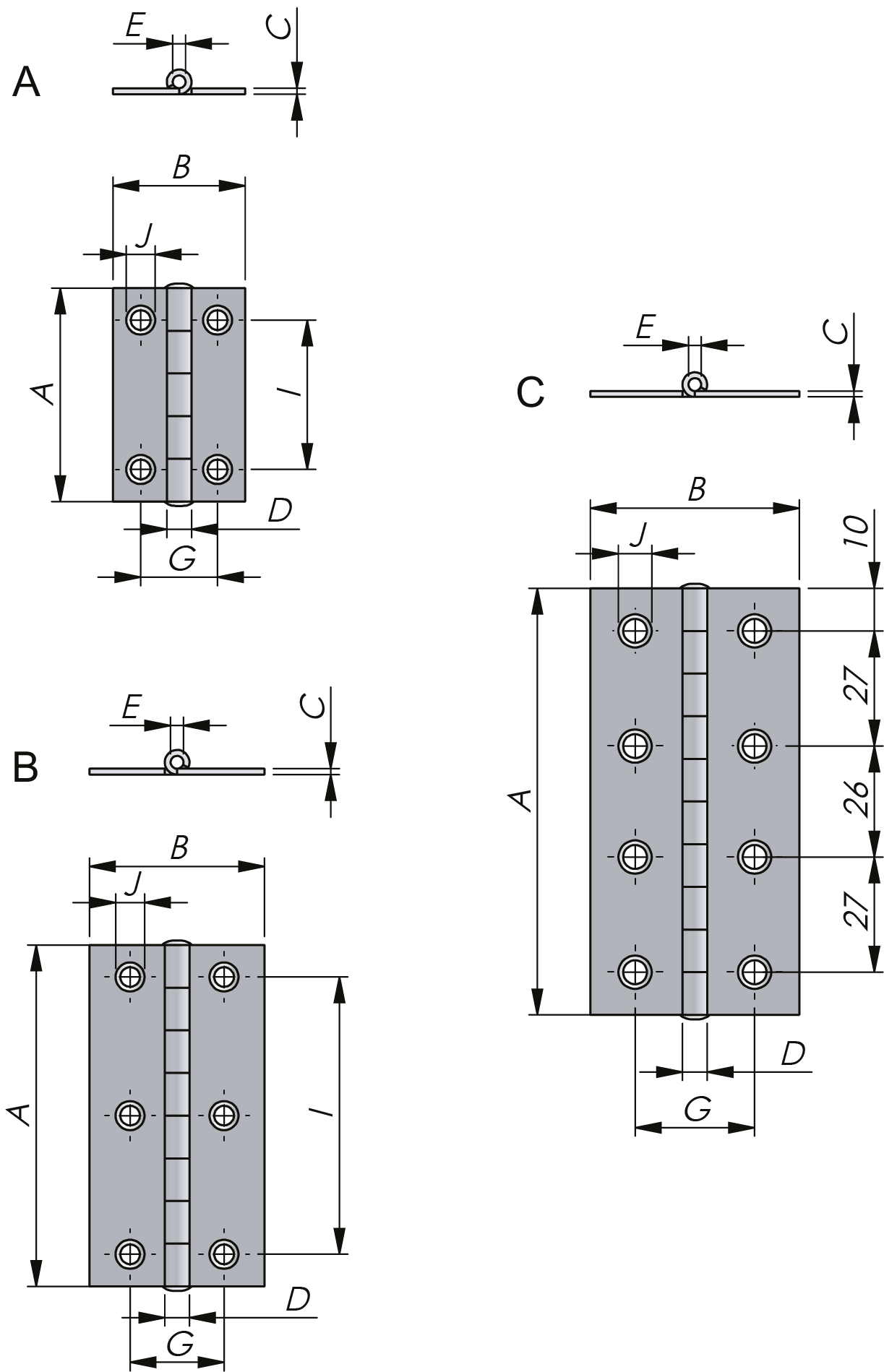 Butt Hinge Stainless steel Butt Hinge Stainless steel